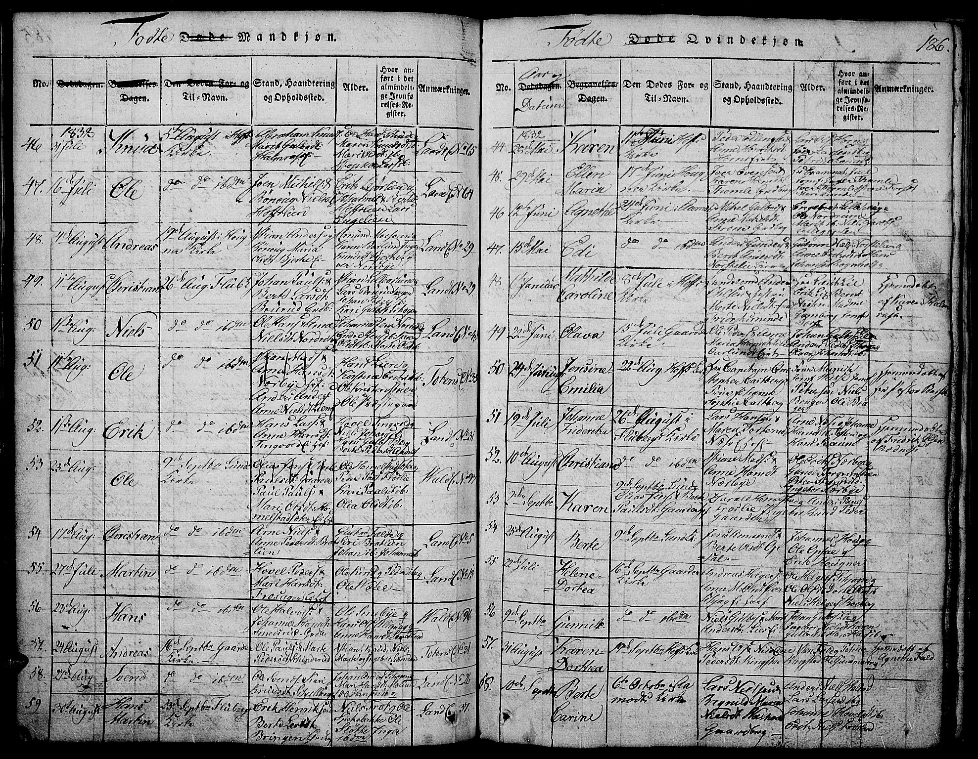 Land prestekontor, AV/SAH-PREST-120/H/Ha/Hab/L0001: Parish register (copy) no. 1, 1814-1833, p. 186