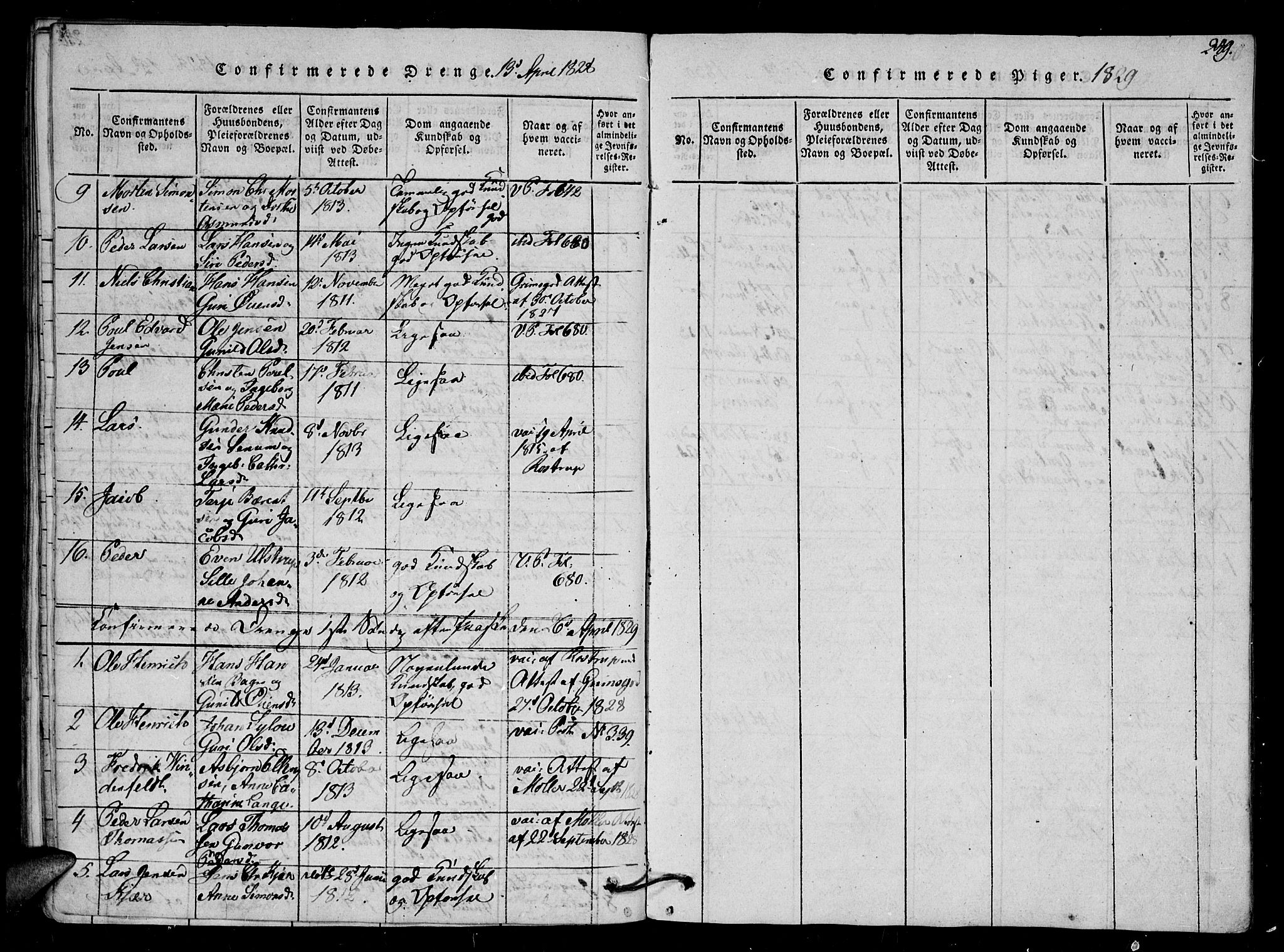 Arendal sokneprestkontor, Trefoldighet, SAK/1111-0040/F/Fb/L0001: Parish register (copy) no. B 1, 1816-1838, p. 249