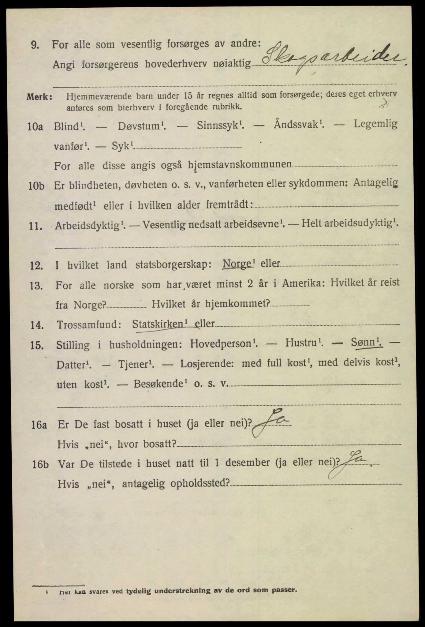 SAK, 1920 census for Åmli, 1920, p. 1382
