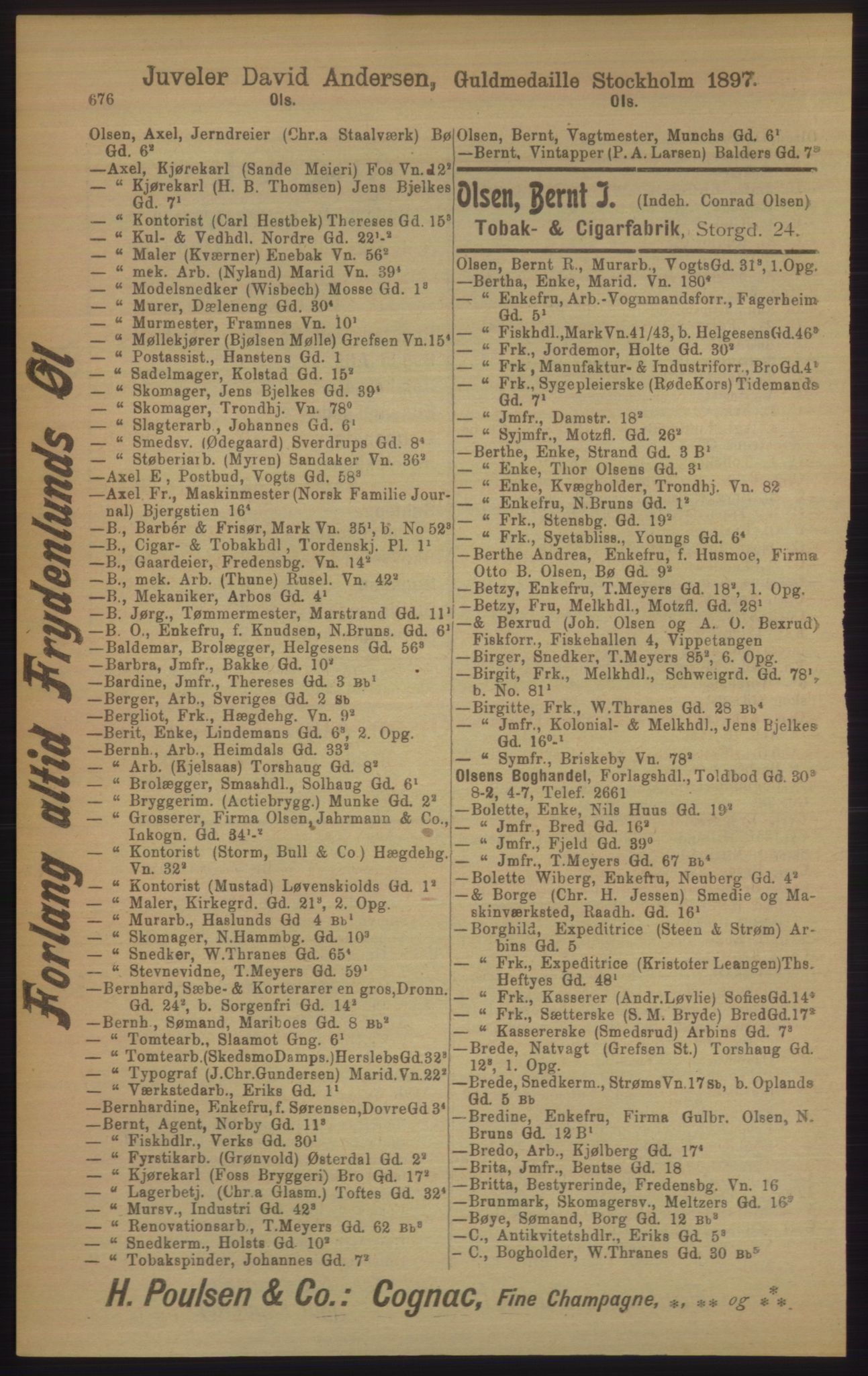 Kristiania/Oslo adressebok, PUBL/-, 1906, p. 676