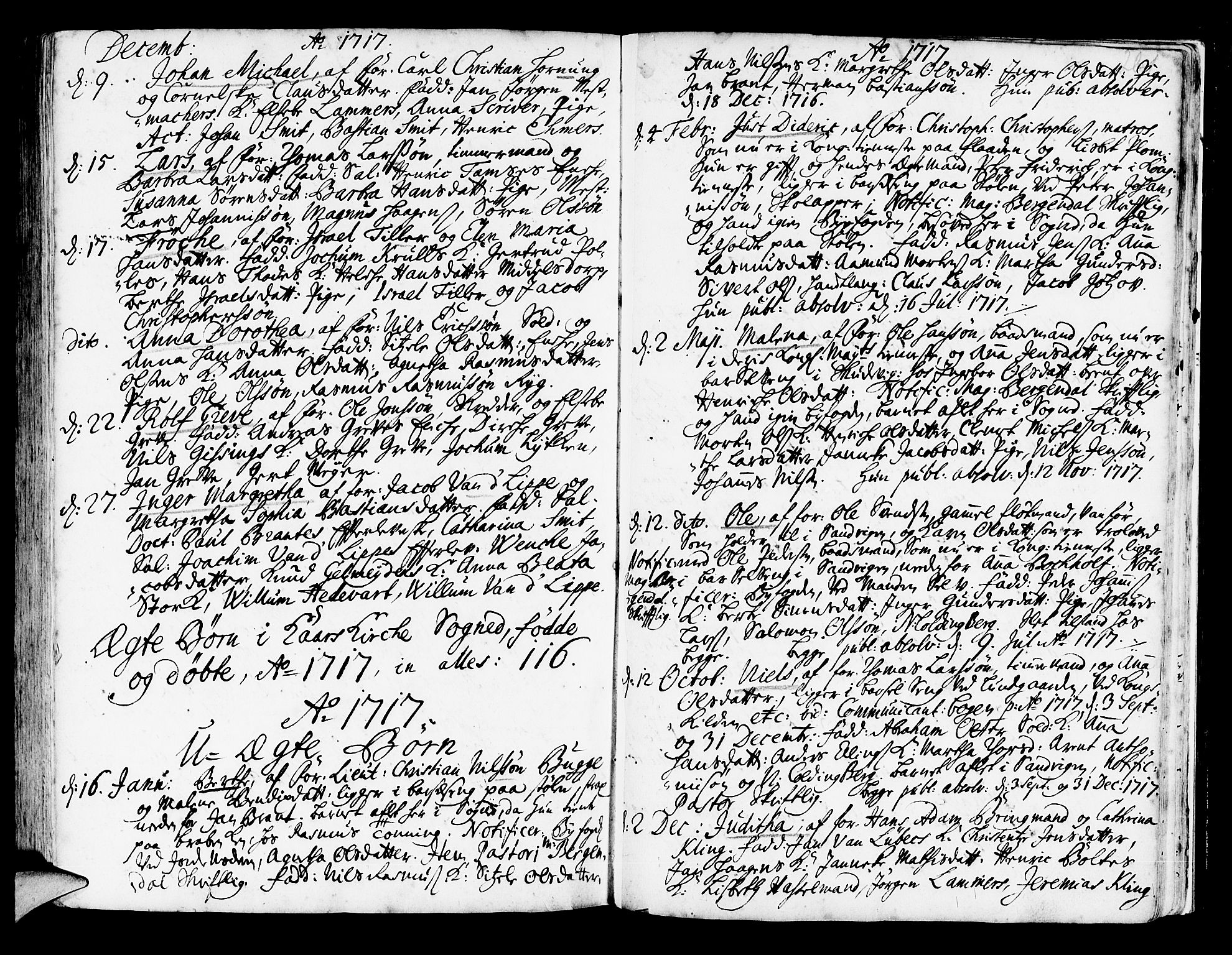 Korskirken sokneprestembete, AV/SAB-A-76101/H/Haa/L0003: Parish register (official) no. A 3, 1698-1719, p. 261