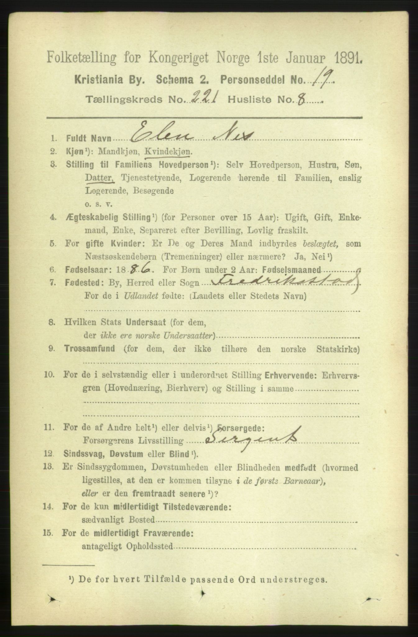 RA, 1891 census for 0301 Kristiania, 1891, p. 132337