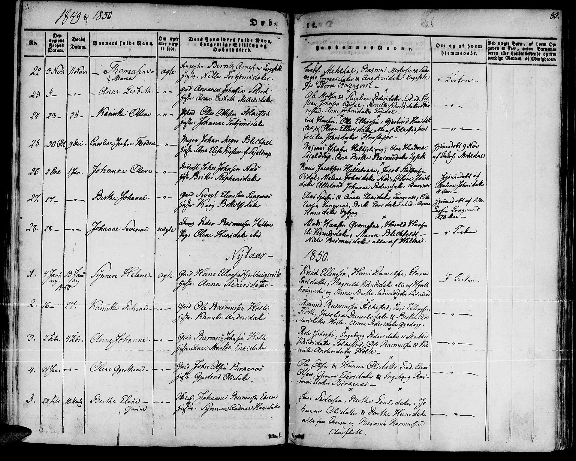 Ministerialprotokoller, klokkerbøker og fødselsregistre - Møre og Romsdal, AV/SAT-A-1454/511/L0139: Parish register (official) no. 511A06, 1831-1850, p. 83