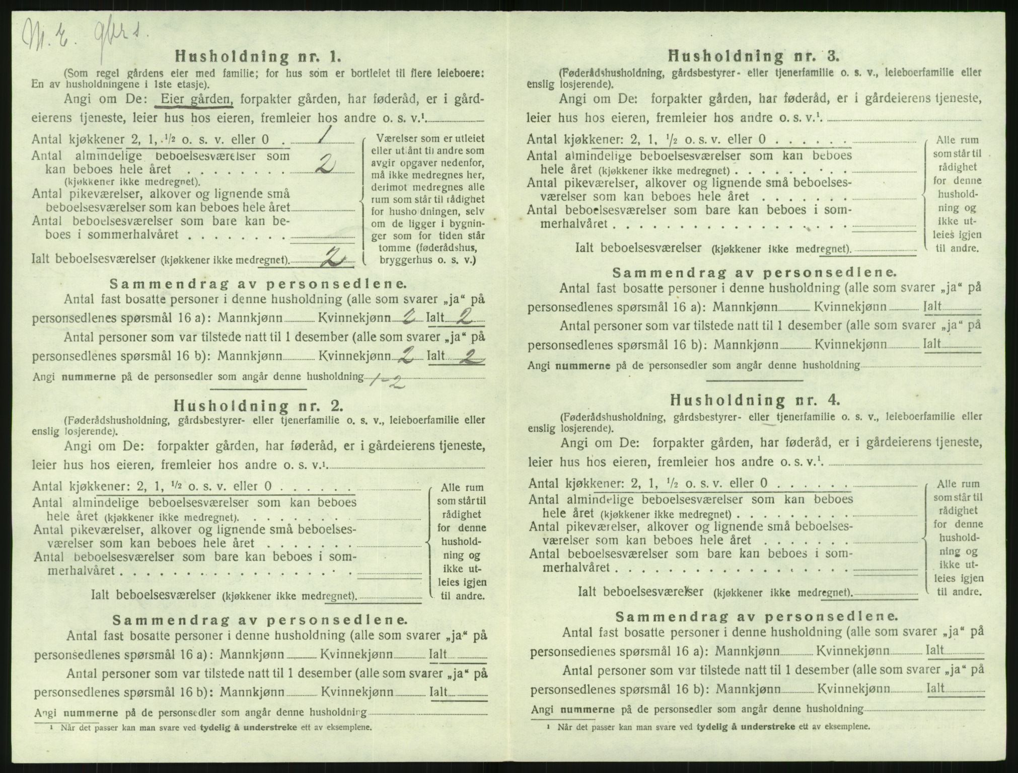 SAK, 1920 census for Flosta, 1920, p. 217