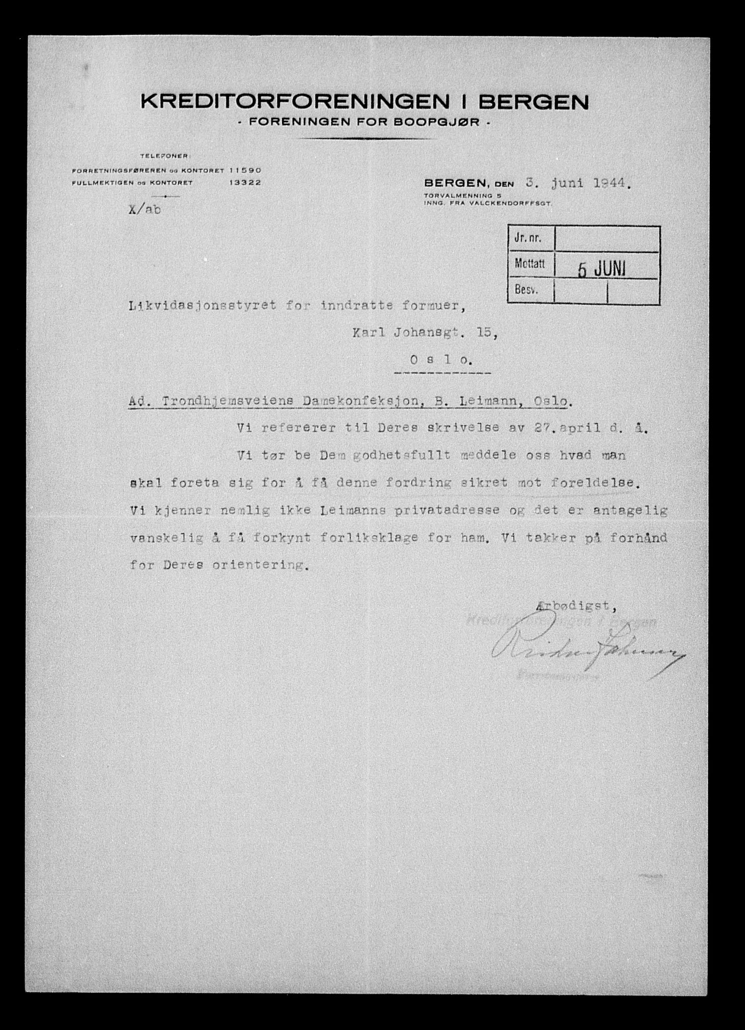 Justisdepartementet, Tilbakeføringskontoret for inndratte formuer, AV/RA-S-1564/H/Hc/Hcc/L0984: --, 1945-1947, p. 548