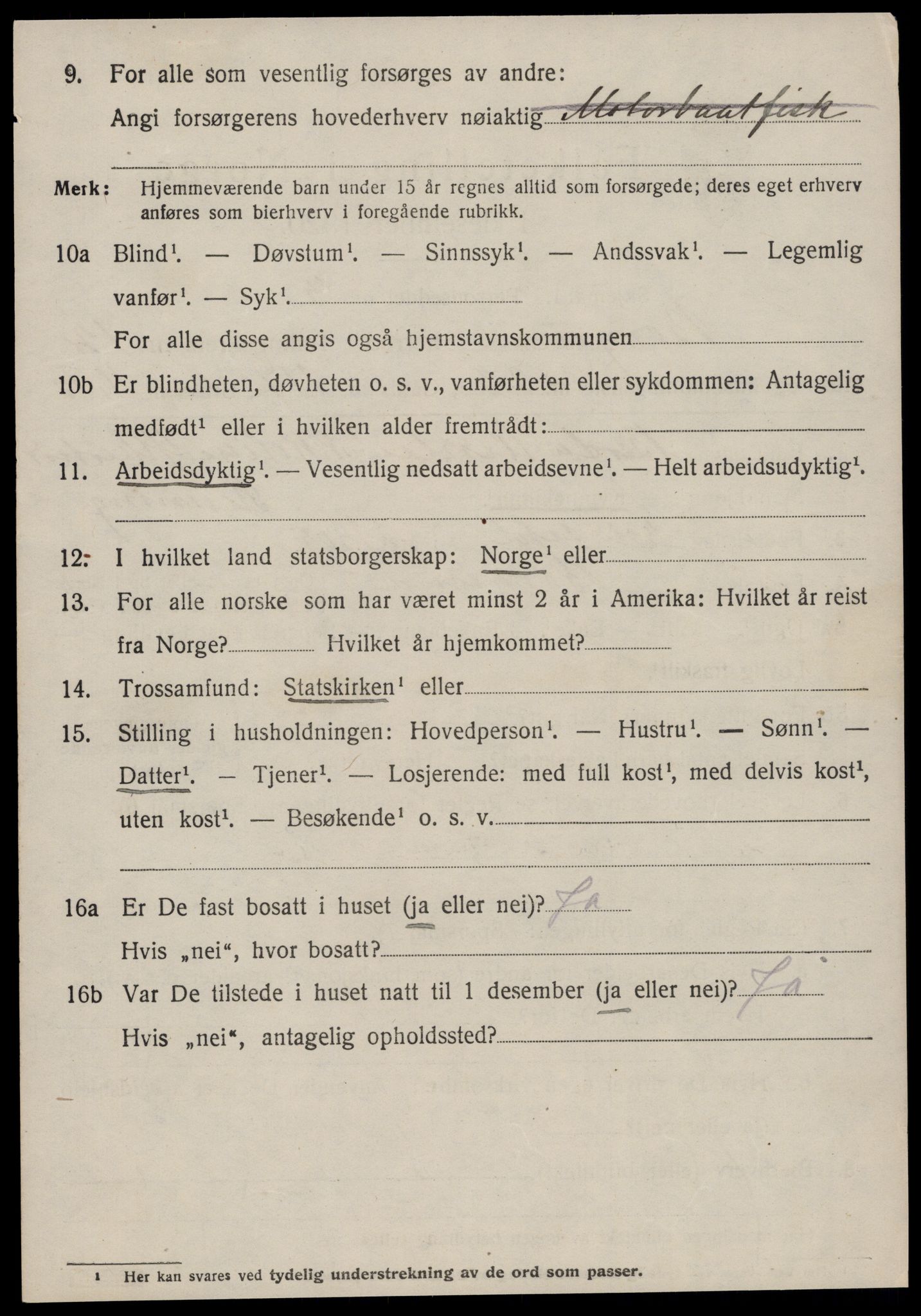 SAT, 1920 census for Borgund, 1920, p. 10765