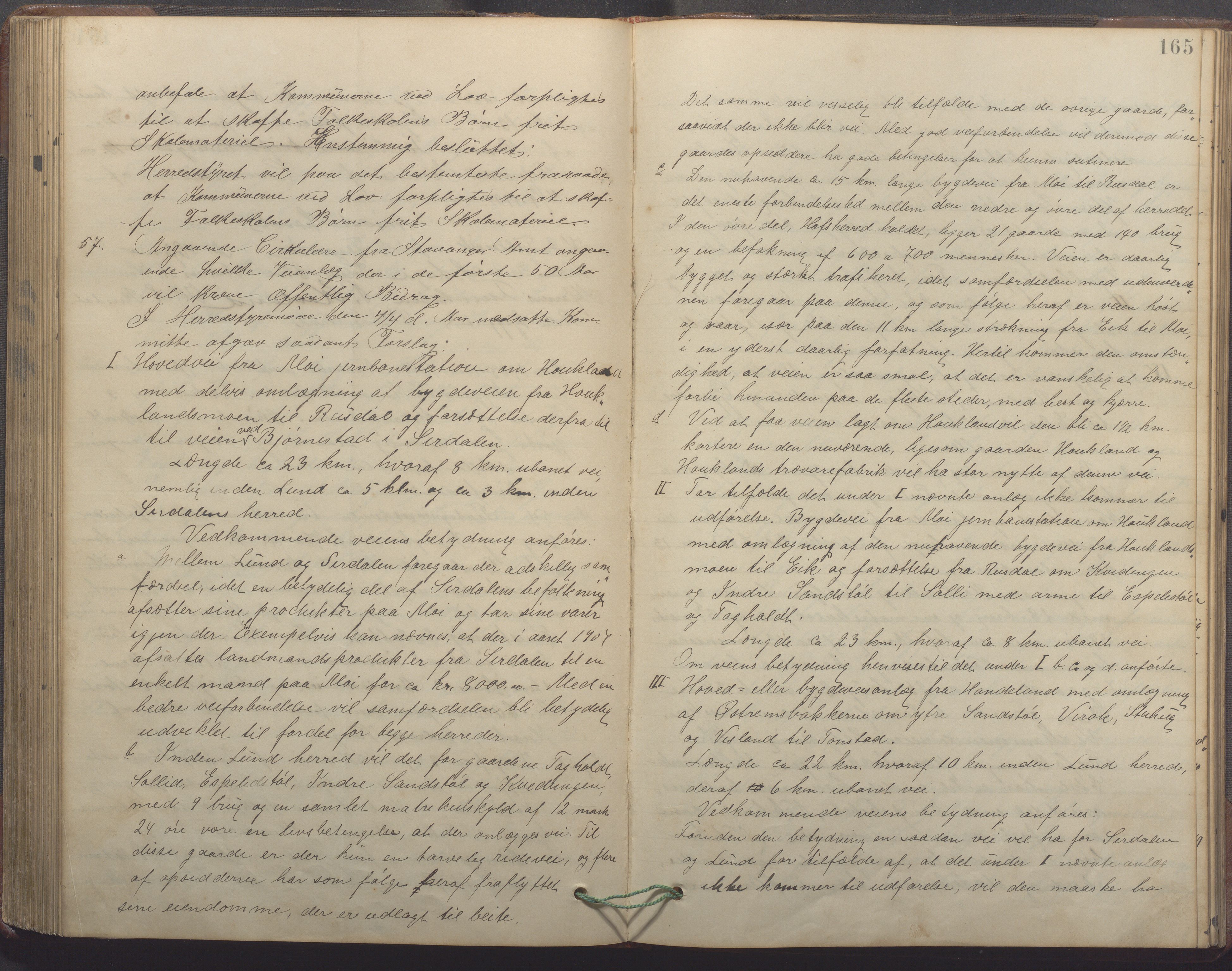 Lund kommune - Formannskapet/Formannskapskontoret, IKAR/K-101761/A/Aa/Aaa/L0005: Forhandlingsprotokoll, 1895-1913, p. 164b-165a