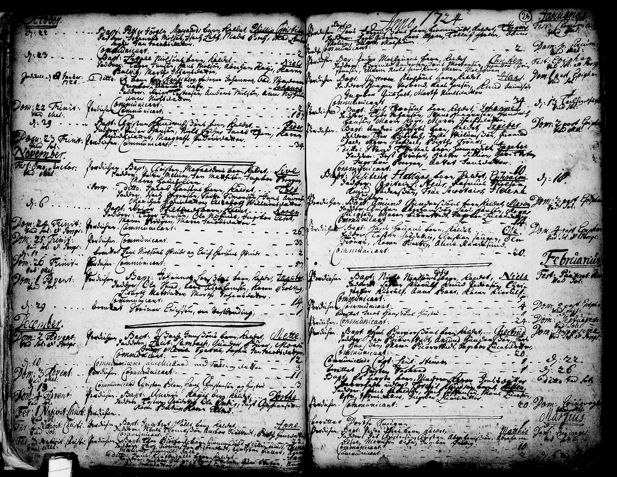 Solum kirkebøker, SAKO/A-306/F/Fa/L0002: Parish register (official) no. I 2, 1713-1761, p. 26