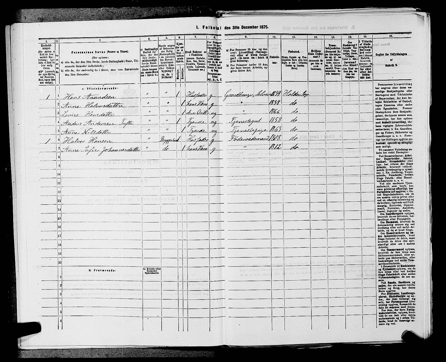 SAKO, 1875 census for 0819P Holla, 1875, p. 455