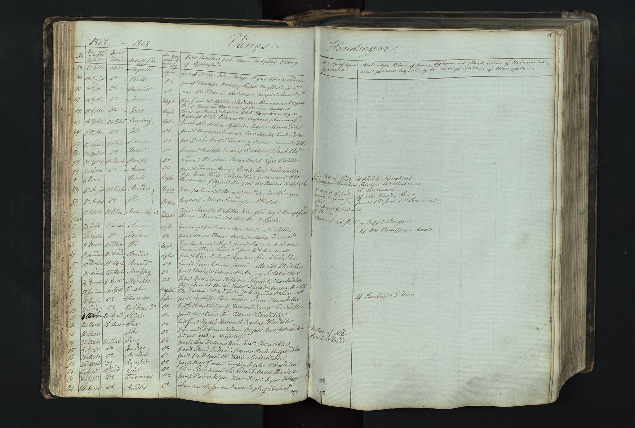 Vang prestekontor, Valdres, SAH/PREST-140/H/Hb/L0004: Parish register (copy) no. 4, 1835-1892, p. 56