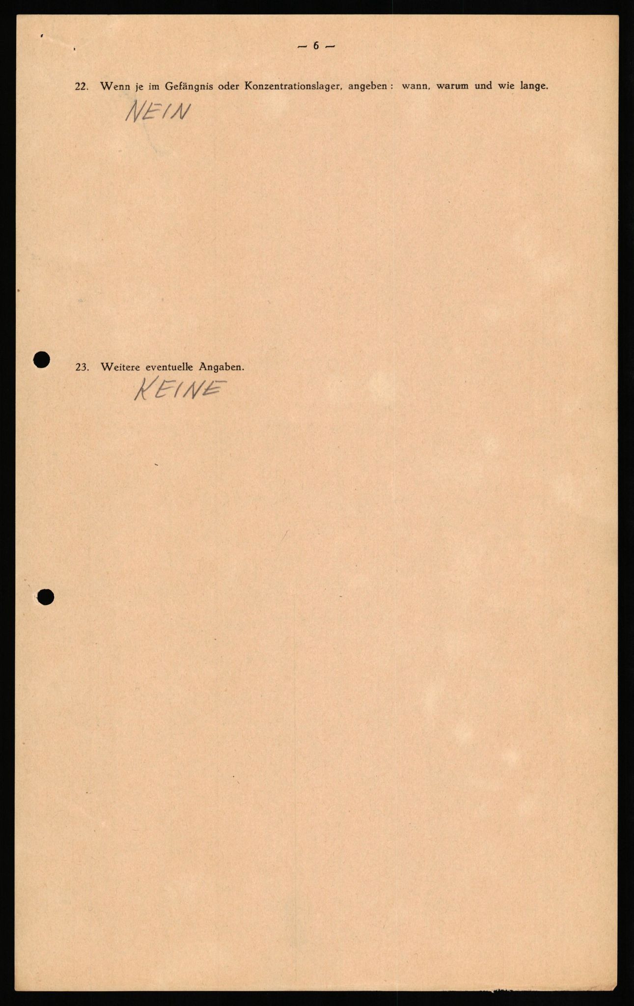 Forsvaret, Forsvarets overkommando II, AV/RA-RAFA-3915/D/Db/L0025: CI Questionaires. Tyske okkupasjonsstyrker i Norge. Tyskere., 1945-1946, p. 54