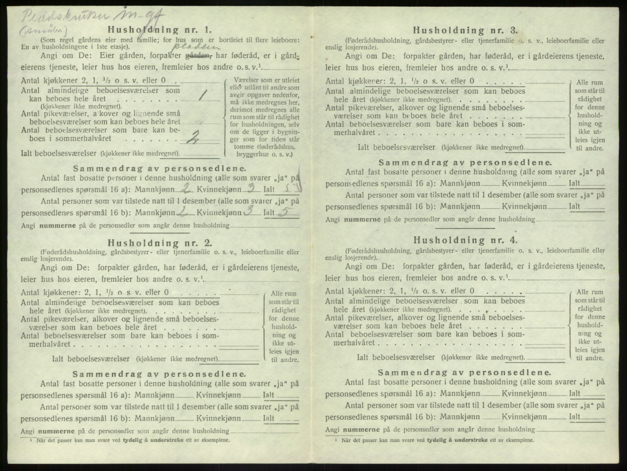 SAB, 1920 census for Vevring, 1920, p. 73