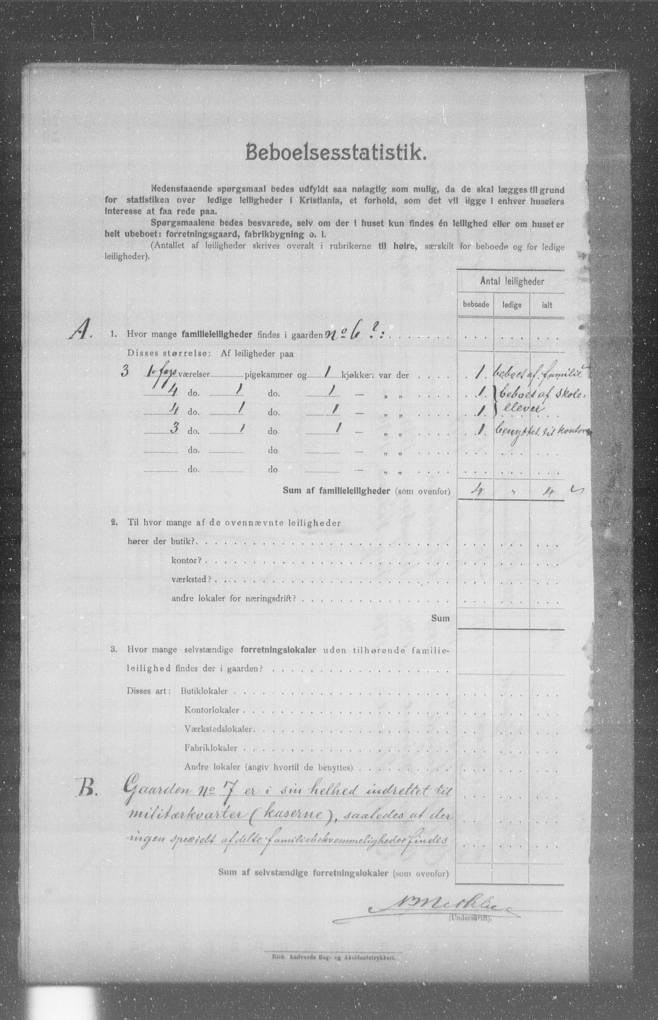 OBA, Municipal Census 1904 for Kristiania, 1904, p. 6049