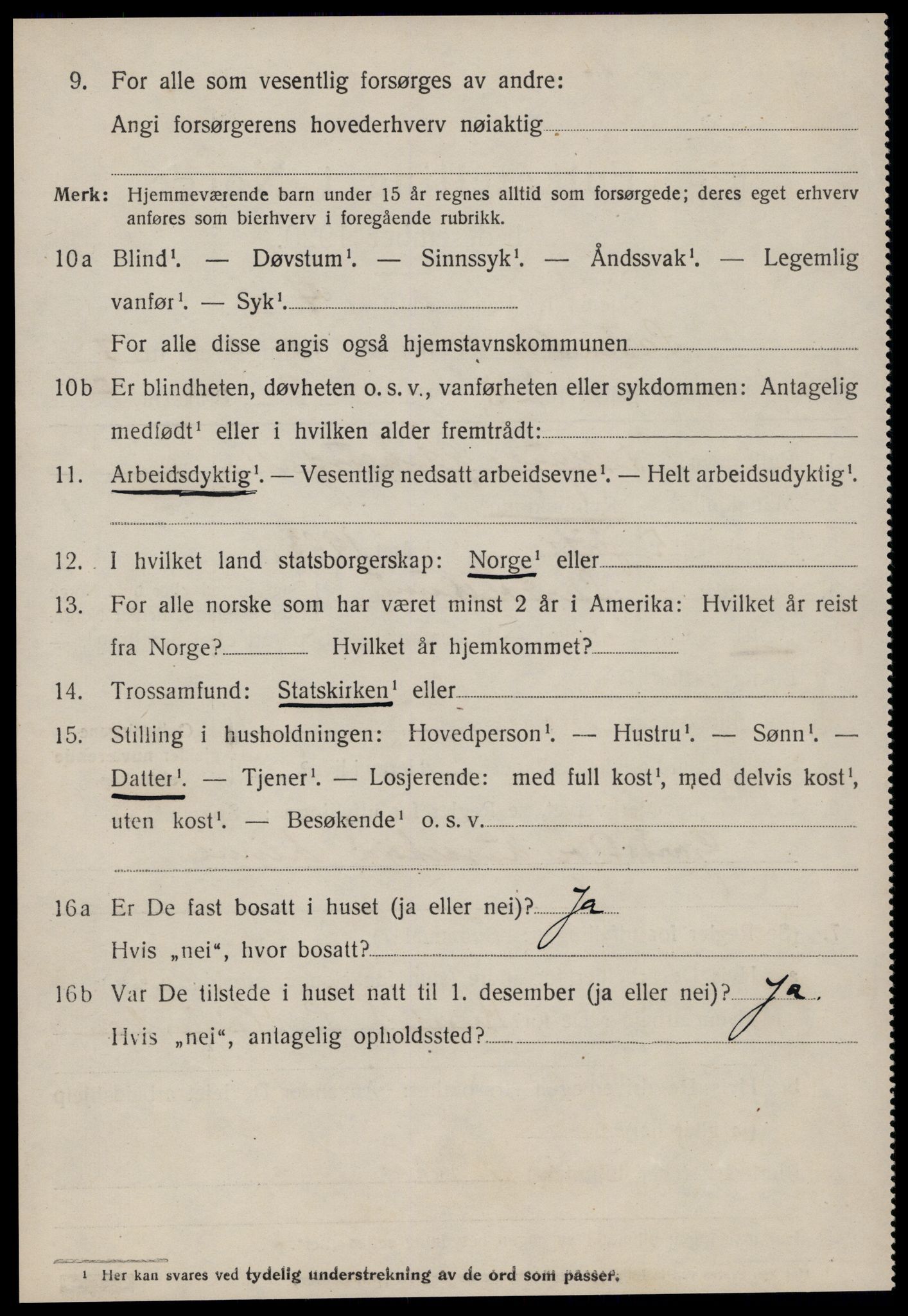 SAT, 1920 census for Sandøy, 1920, p. 1069