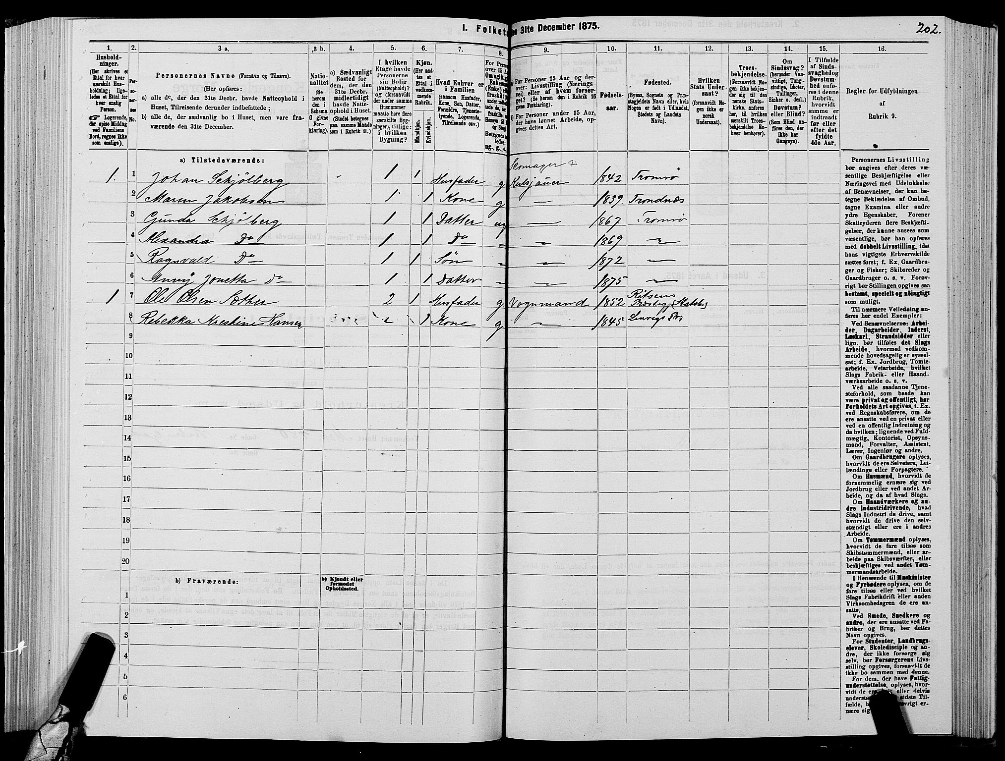 SATØ, 1875 census for 1902P Tromsø, 1875, p. 2202