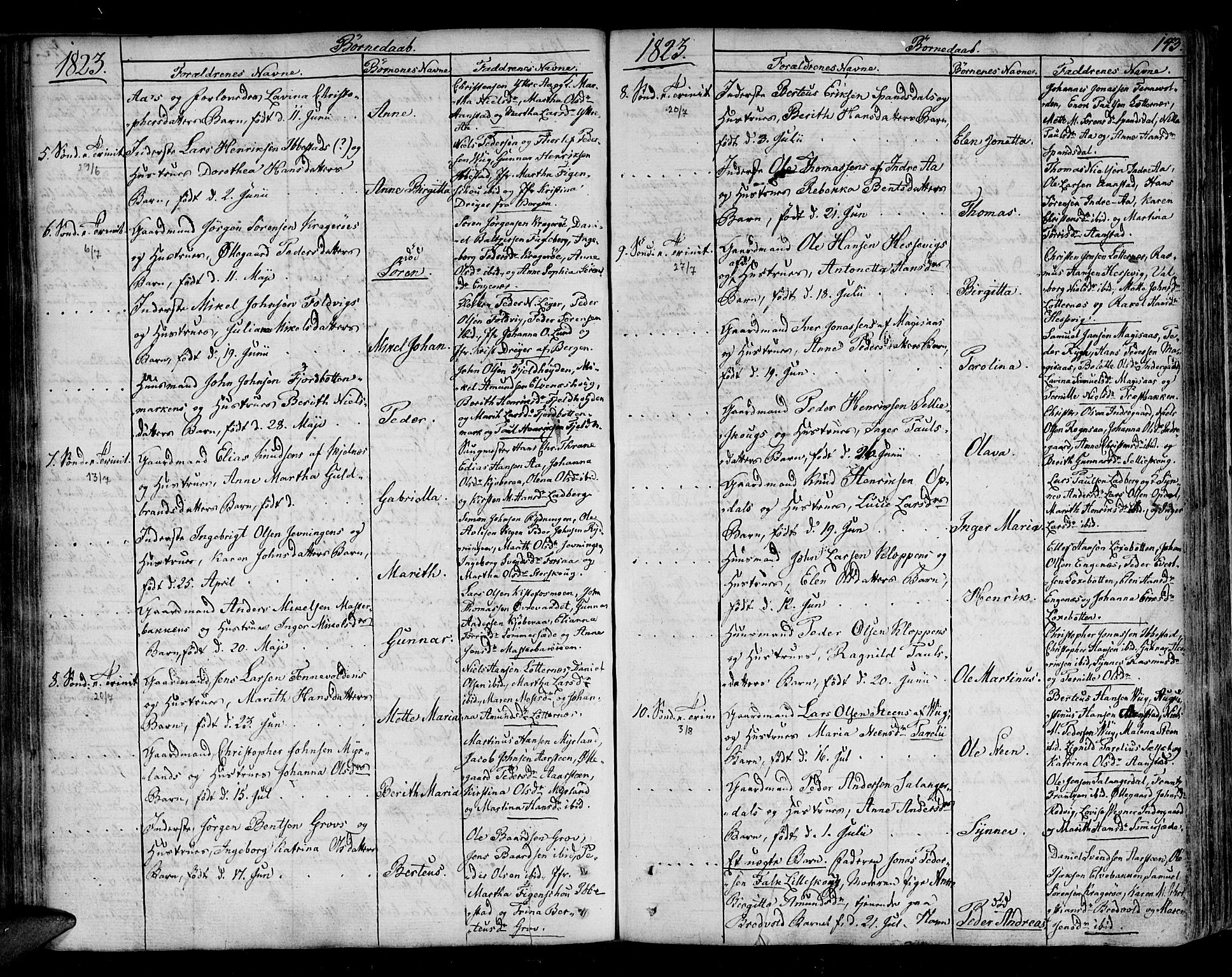 Ibestad sokneprestembete, SATØ/S-0077/H/Ha/Haa/L0004kirke: Parish register (official) no. 4, 1801-1824, p. 143