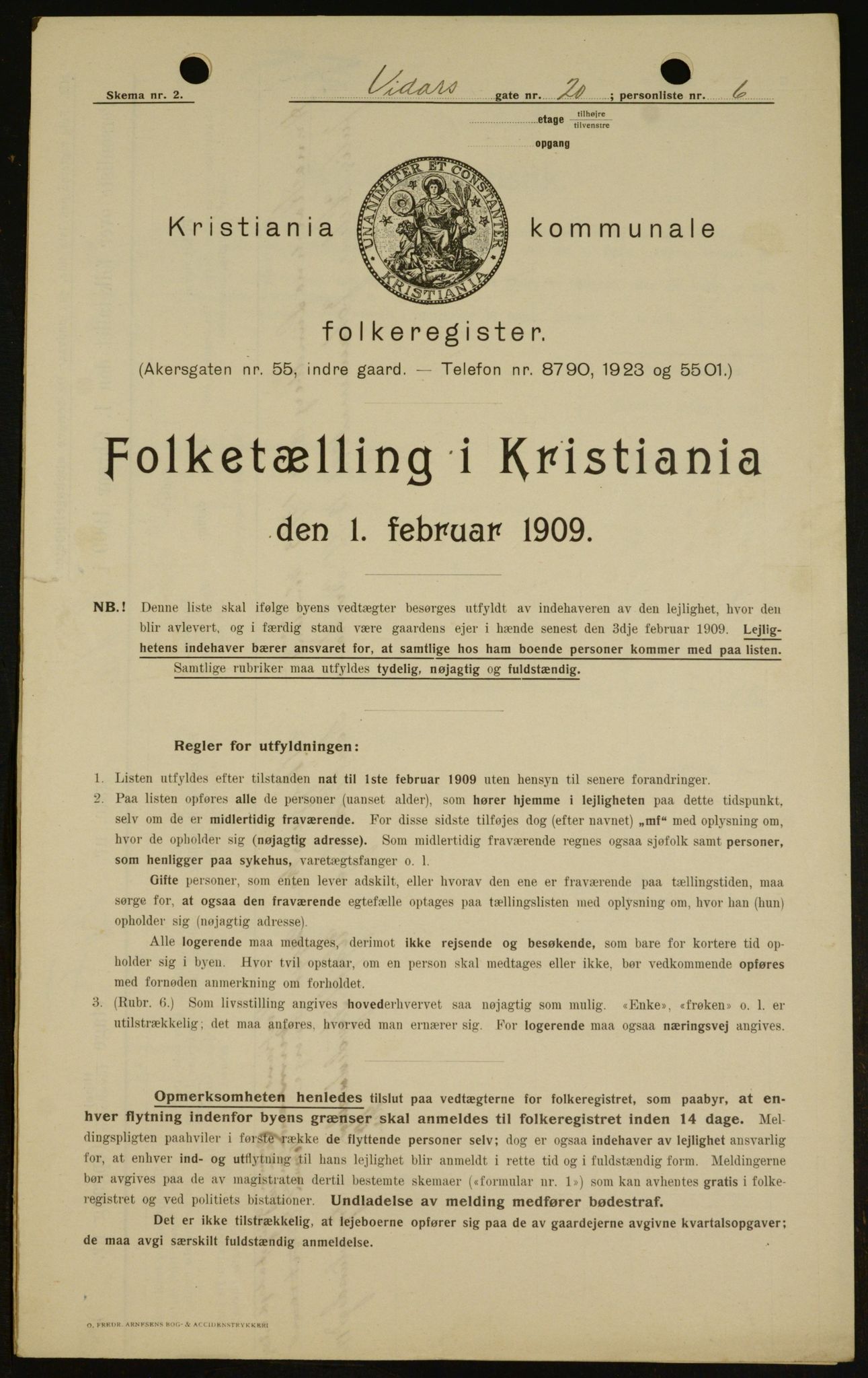 OBA, Municipal Census 1909 for Kristiania, 1909, p. 112240