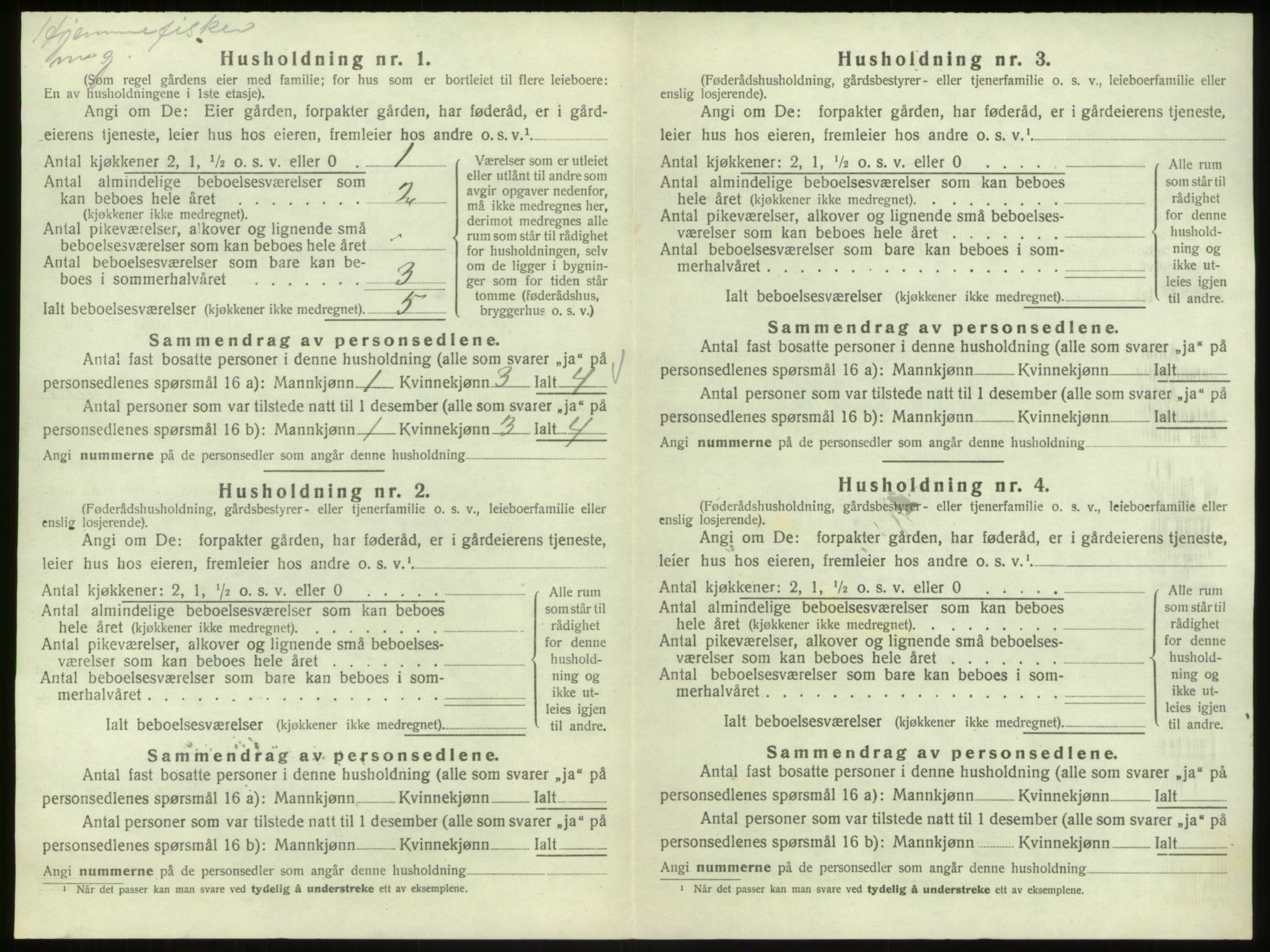 SAB, 1920 census for Hosanger, 1920, p. 780