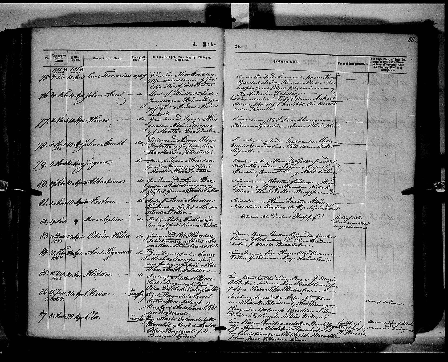 Eidskog prestekontor, AV/SAH-PREST-026/H/Ha/Haa/L0001: Parish register (official) no. 1, 1860-1867, p. 80