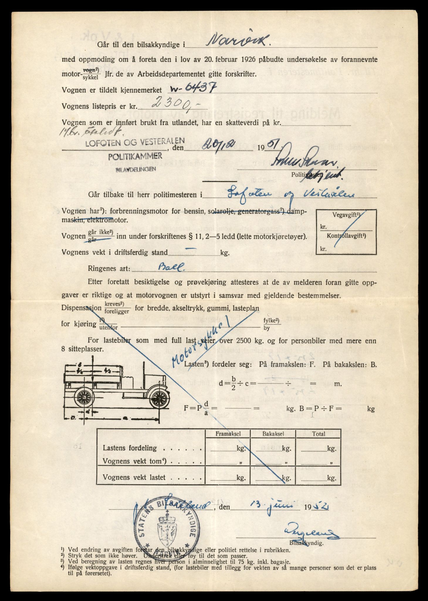 Møre og Romsdal vegkontor - Ålesund trafikkstasjon, AV/SAT-A-4099/F/Fe/L0040: Registreringskort for kjøretøy T 13531 - T 13709, 1927-1998, p. 1056