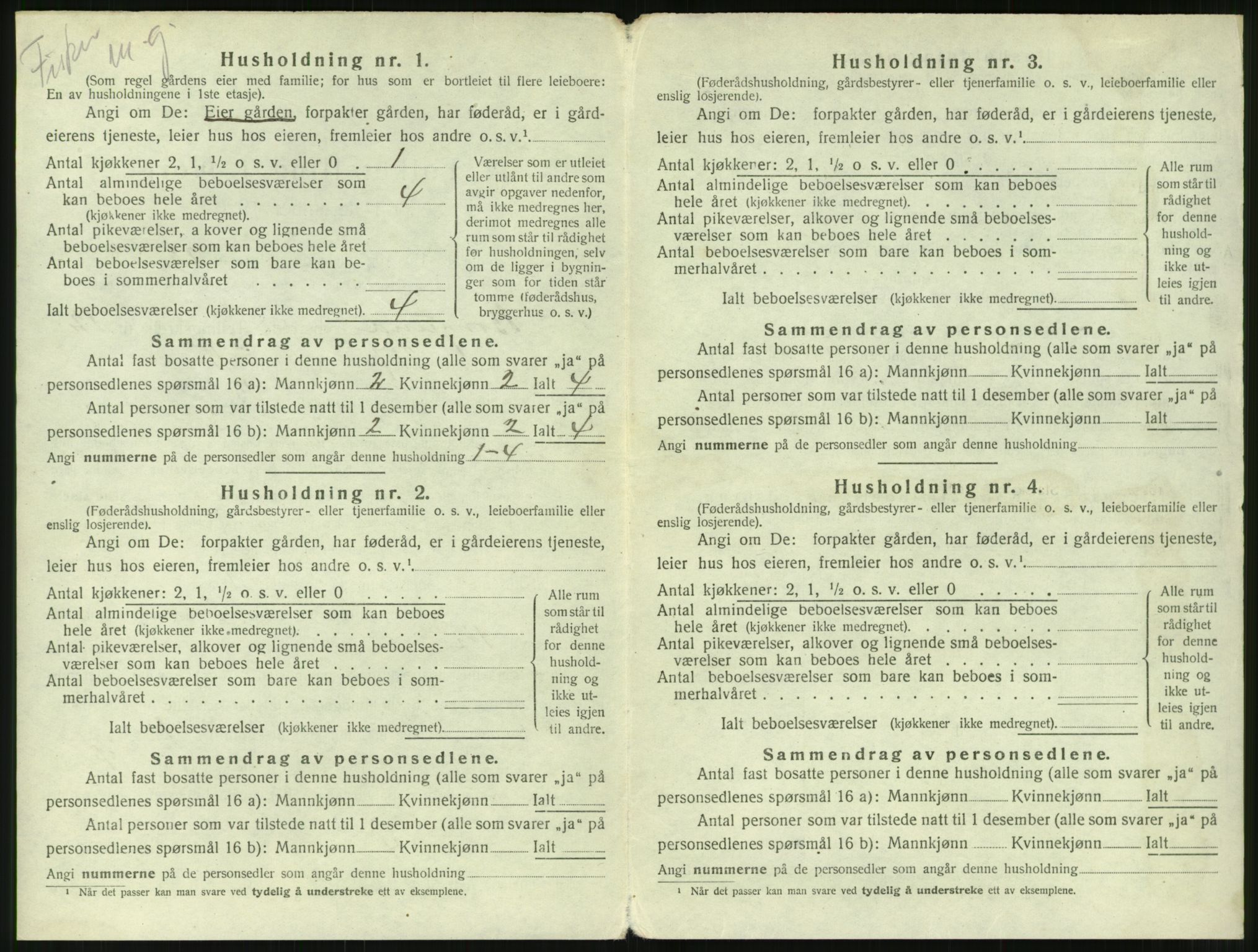 SAT, 1920 census for Borgund, 1920, p. 1247