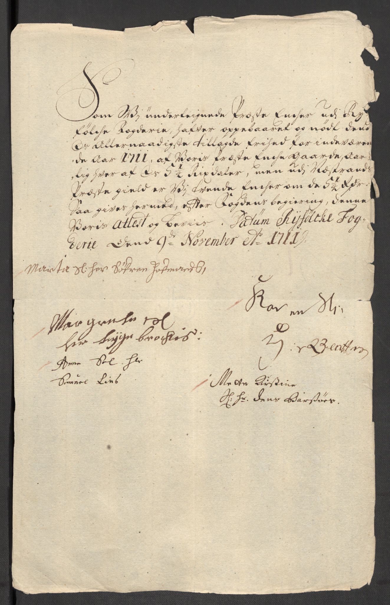 Rentekammeret inntil 1814, Reviderte regnskaper, Fogderegnskap, AV/RA-EA-4092/R47/L2864: Fogderegnskap Ryfylke, 1711, p. 133