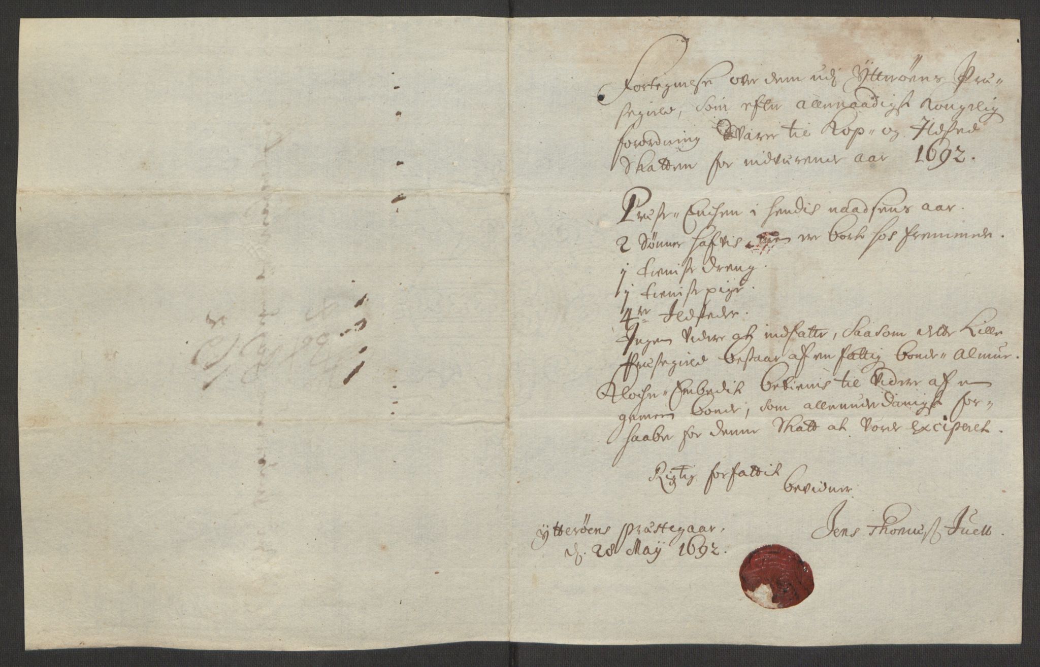 Rentekammeret inntil 1814, Reviderte regnskaper, Fogderegnskap, AV/RA-EA-4092/R63/L4308: Fogderegnskap Inderøy, 1692-1694, p. 146