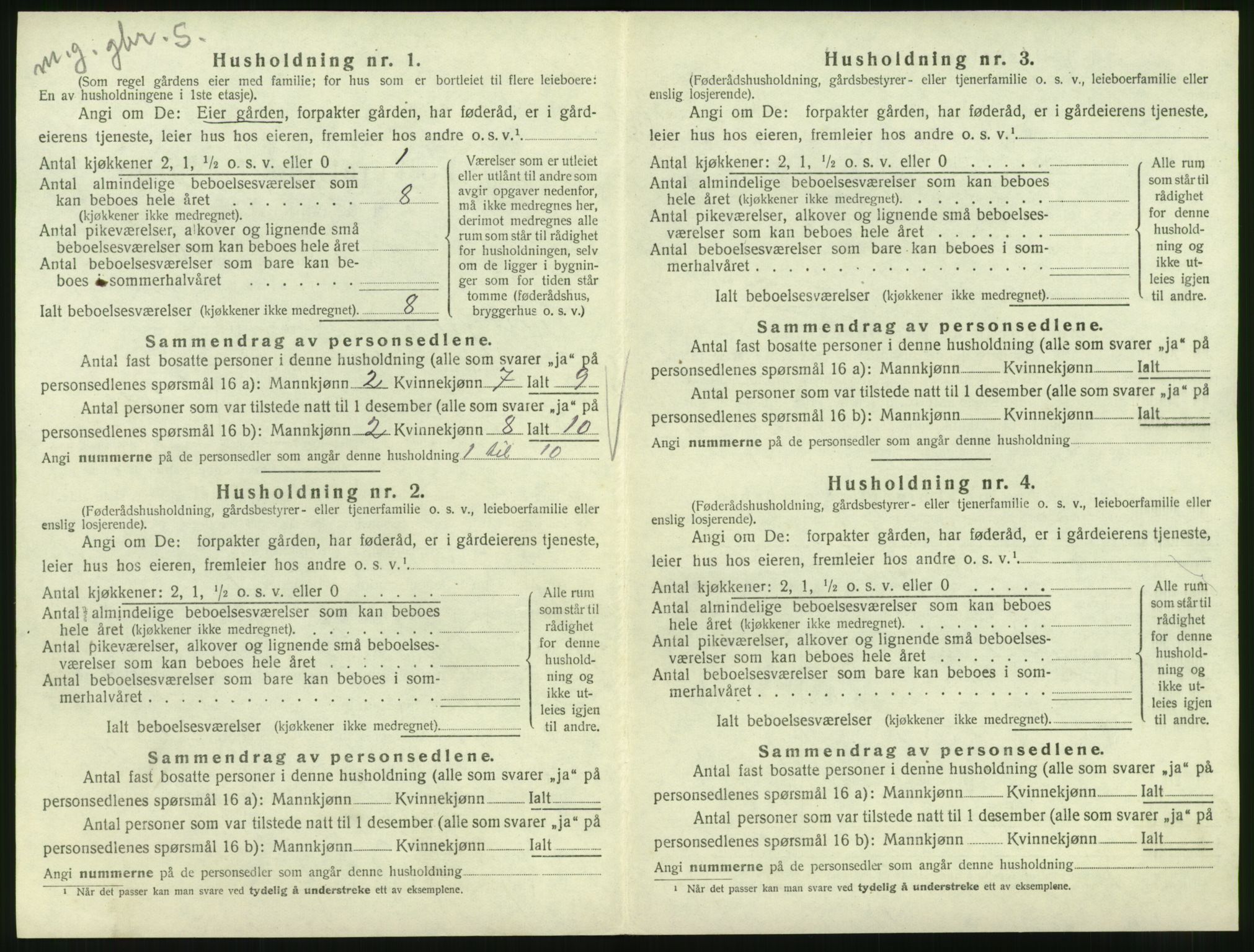 SAT, 1920 census for Valsøyfjord, 1920, p. 142