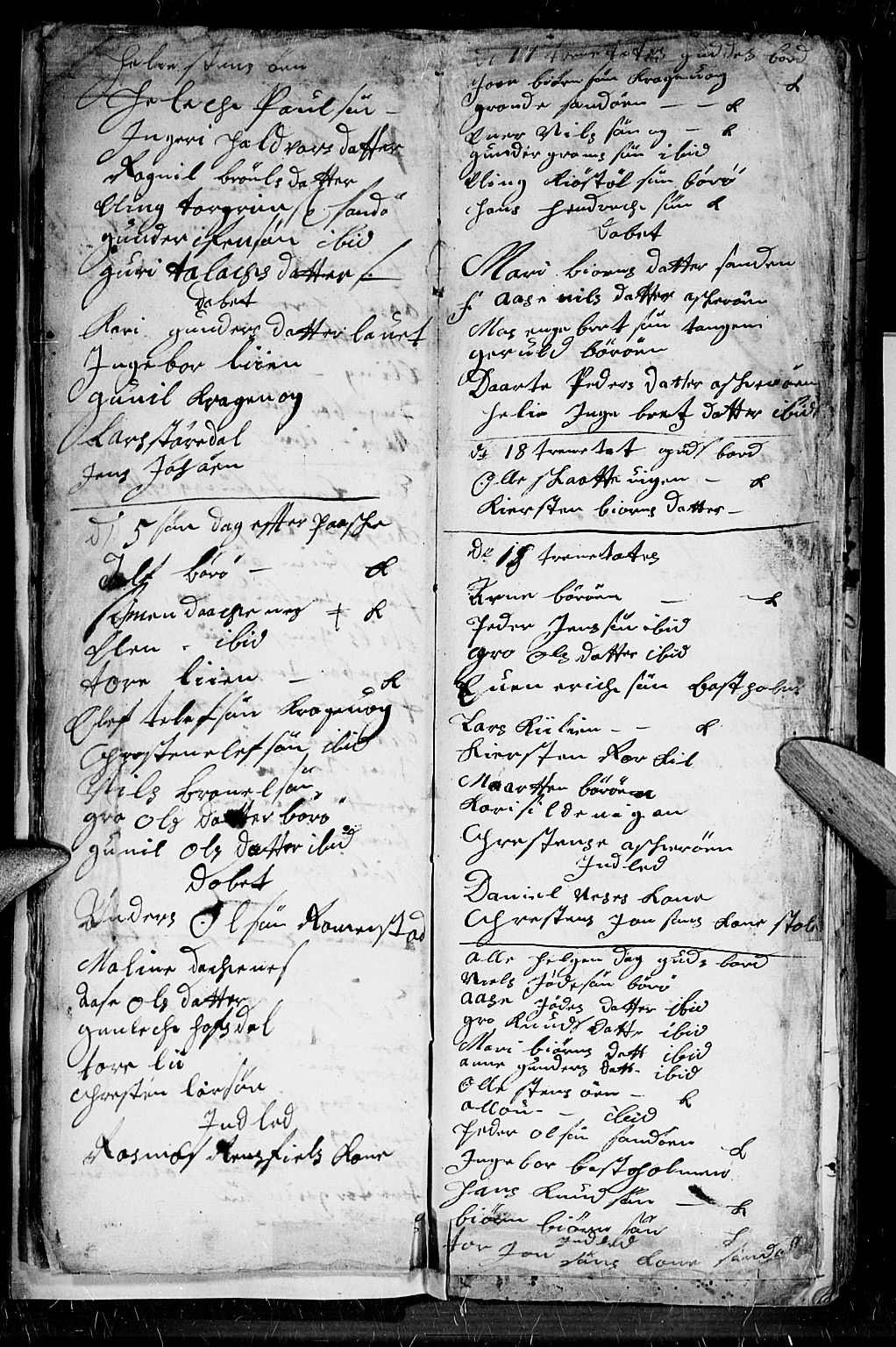 Dypvåg sokneprestkontor, AV/SAK-1111-0007/F/Fb/Fba/L0003: Parish register (copy) no. B 3, 1715-1738, p. 8