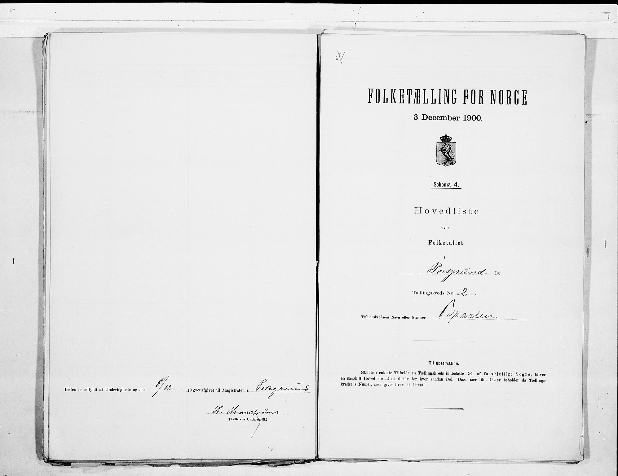 SAKO, 1900 census for Porsgrunn, 1900, p. 6