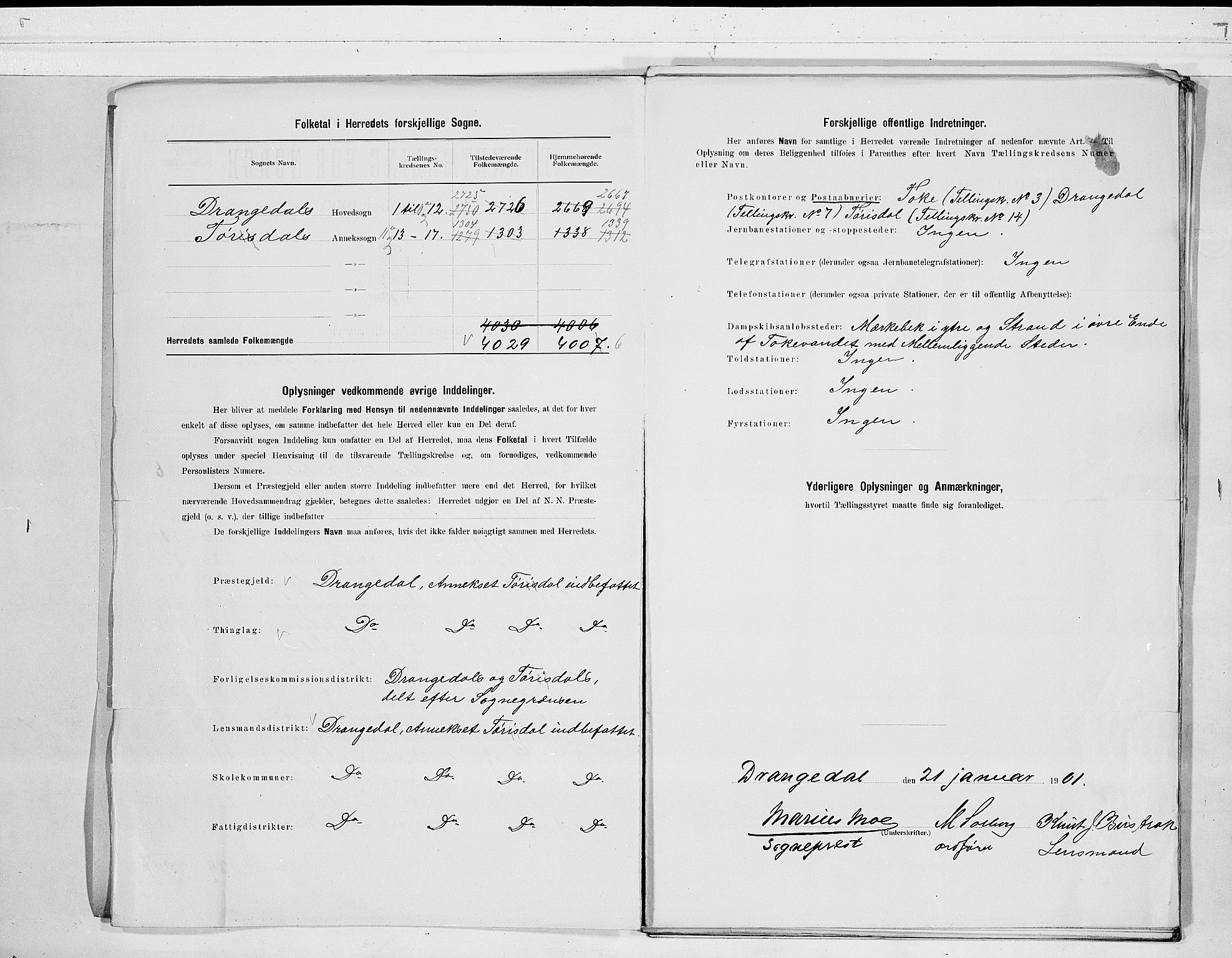 SAKO, 1900 census for Drangedal, 1900, p. 3