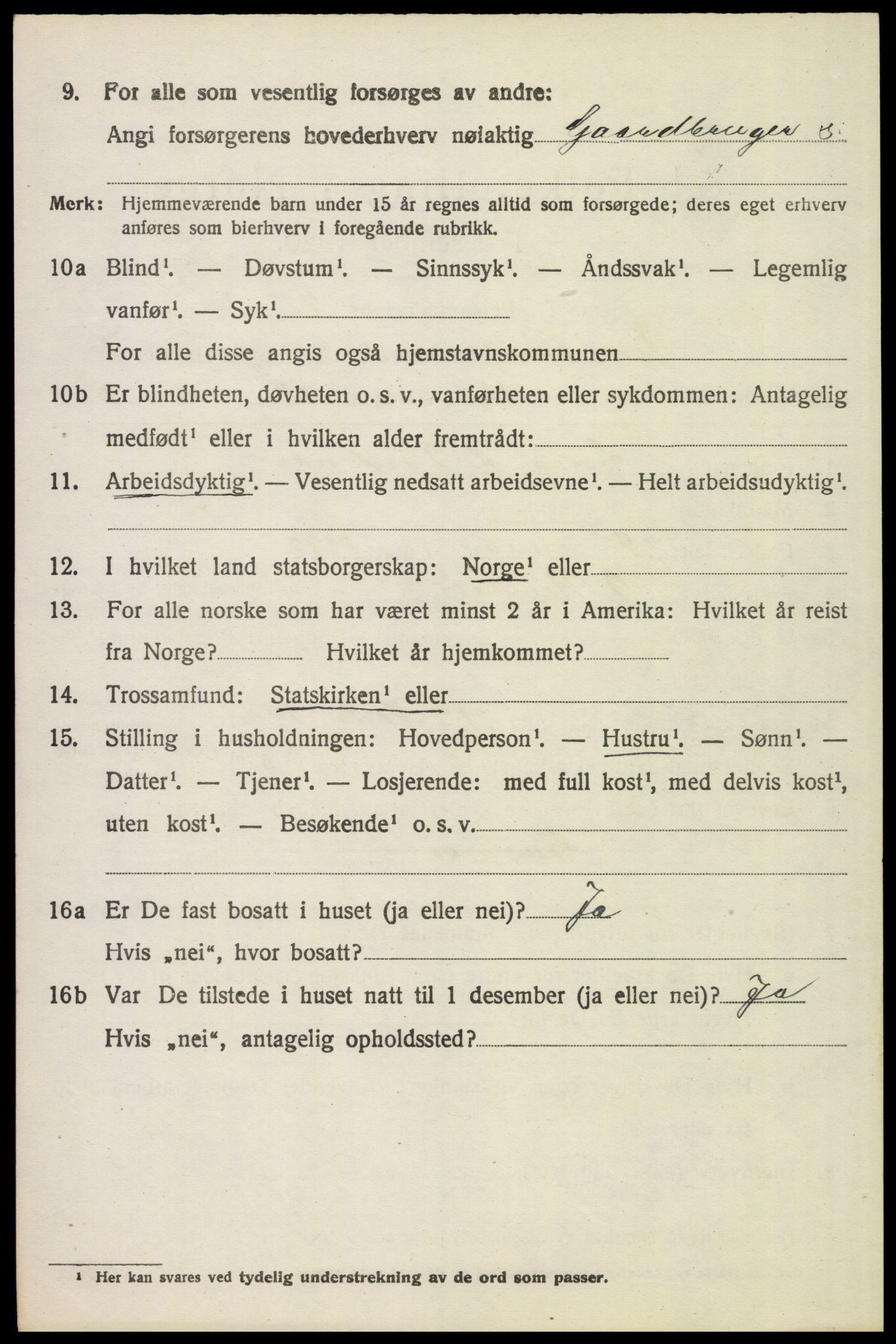 SAH, 1920 census for Øvre Rendal, 1920, p. 2574