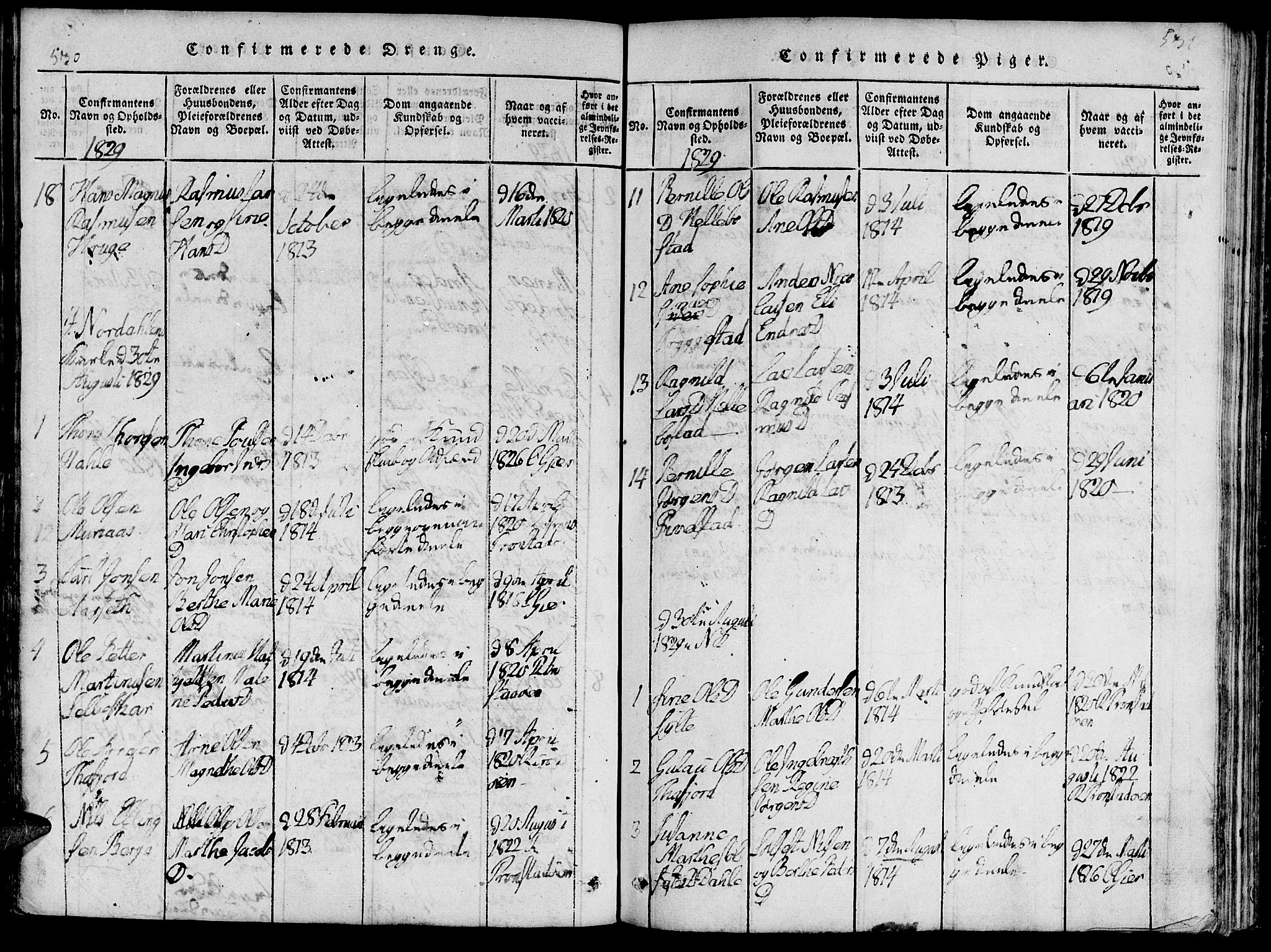 Ministerialprotokoller, klokkerbøker og fødselsregistre - Møre og Romsdal, AV/SAT-A-1454/519/L0260: Parish register (copy) no. 519C01, 1817-1829, p. 530-531