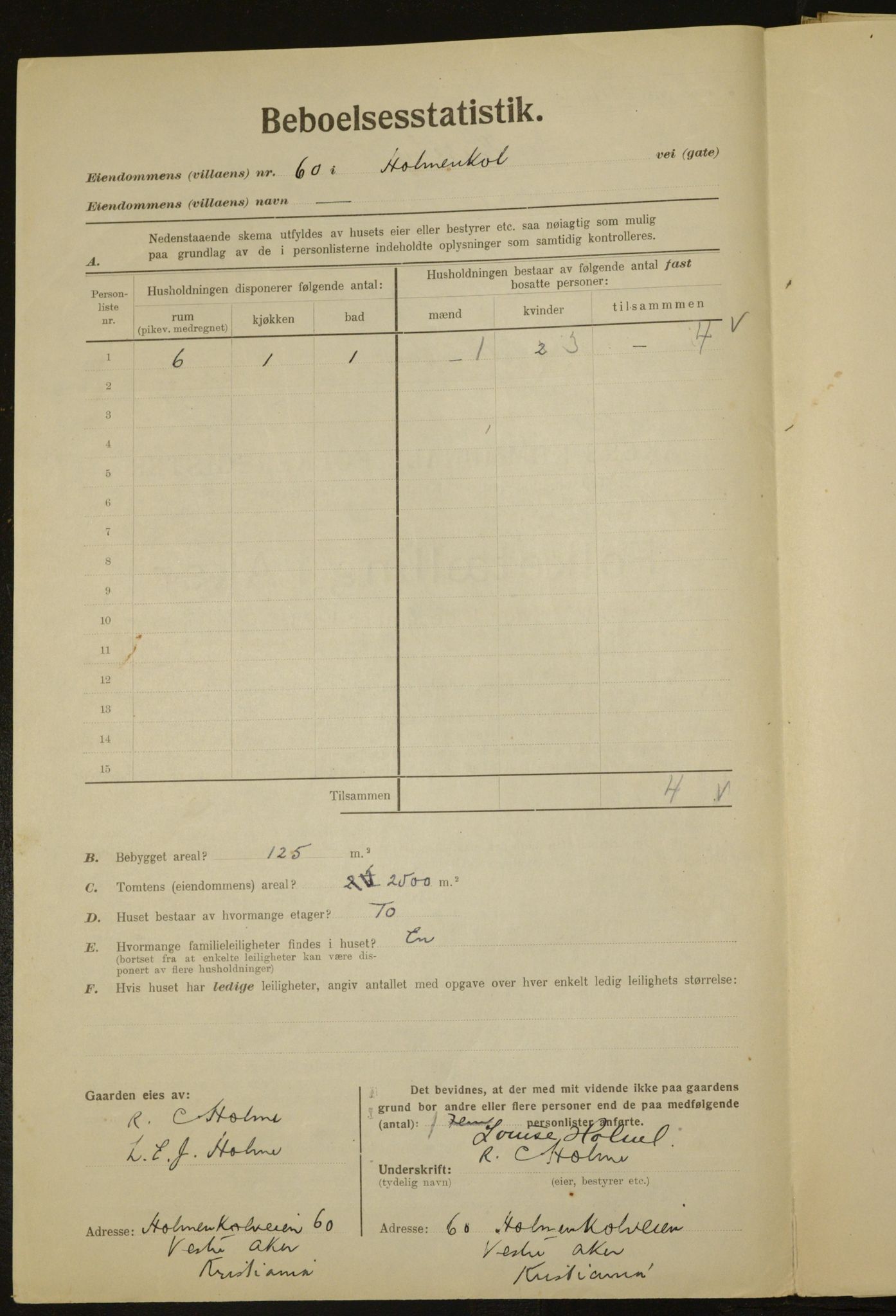 , Municipal Census 1923 for Aker, 1923, p. 2800