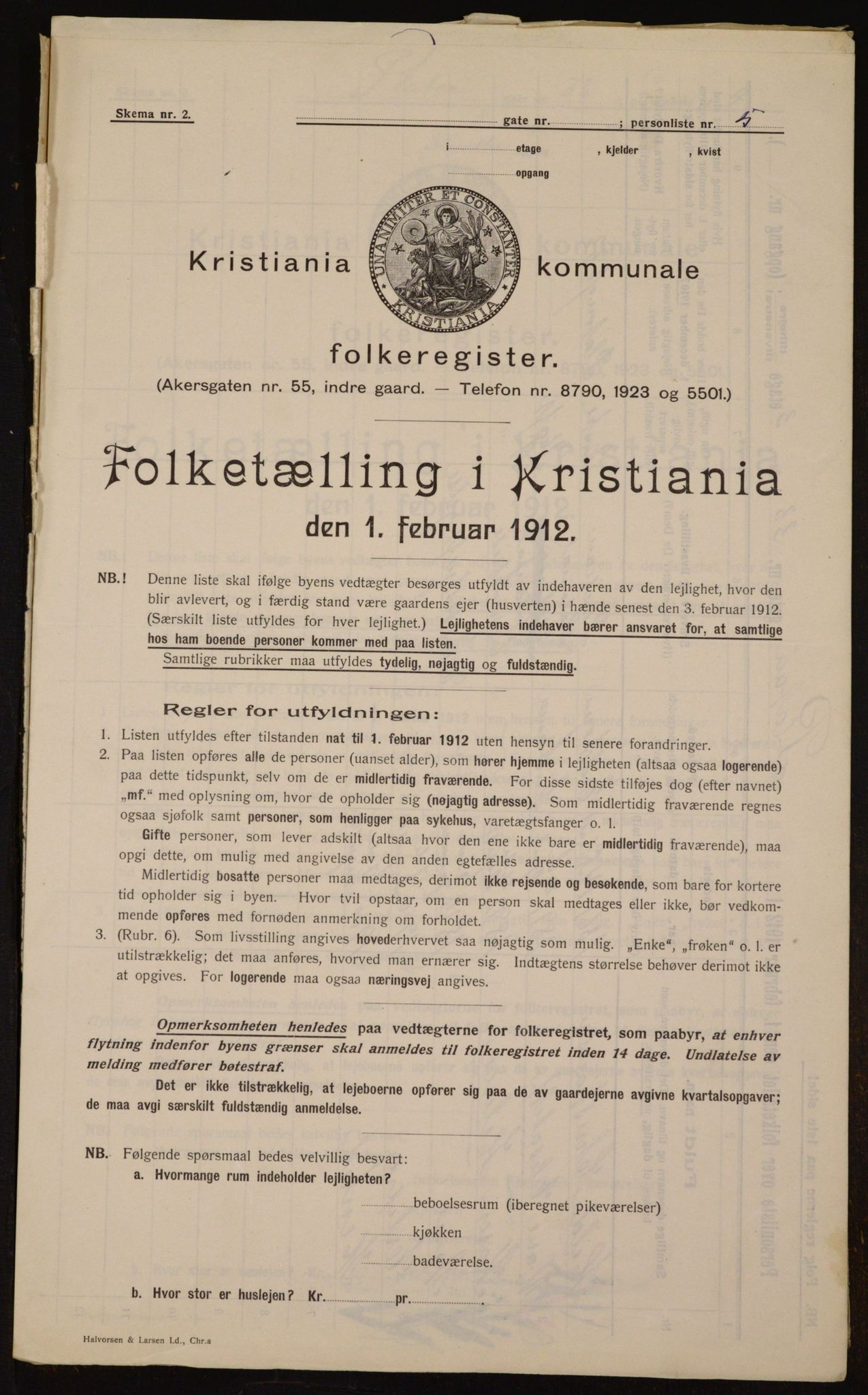 OBA, Municipal Census 1912 for Kristiania, 1912, p. 81364