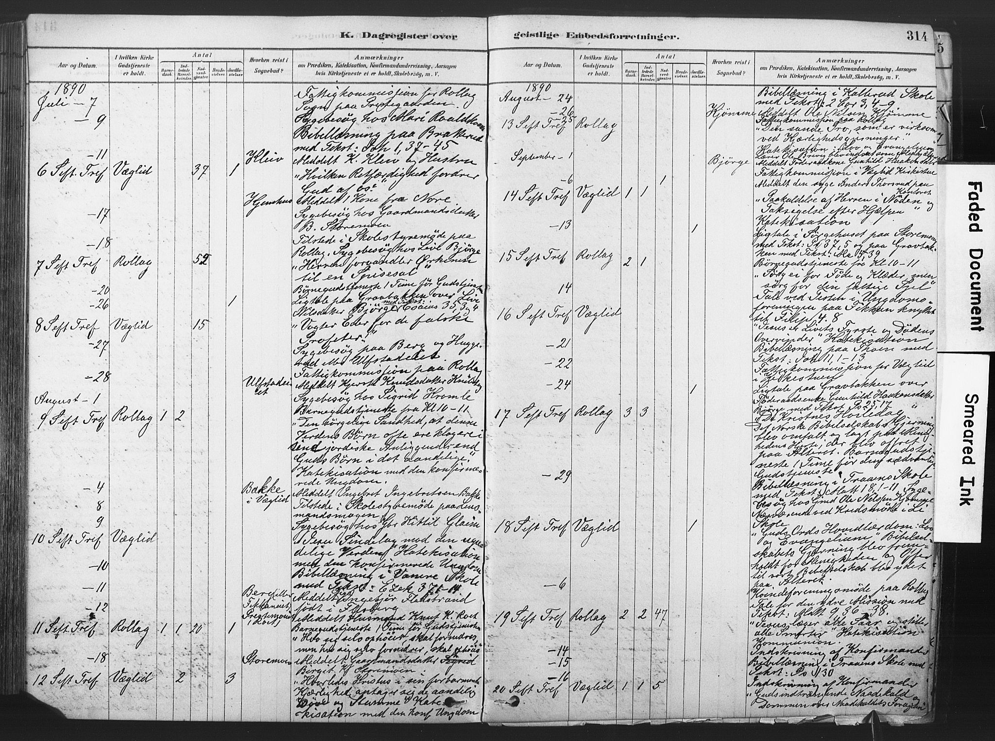 Rollag kirkebøker, AV/SAKO-A-240/F/Fa/L0011: Parish register (official) no. I 11, 1878-1902, p. 314