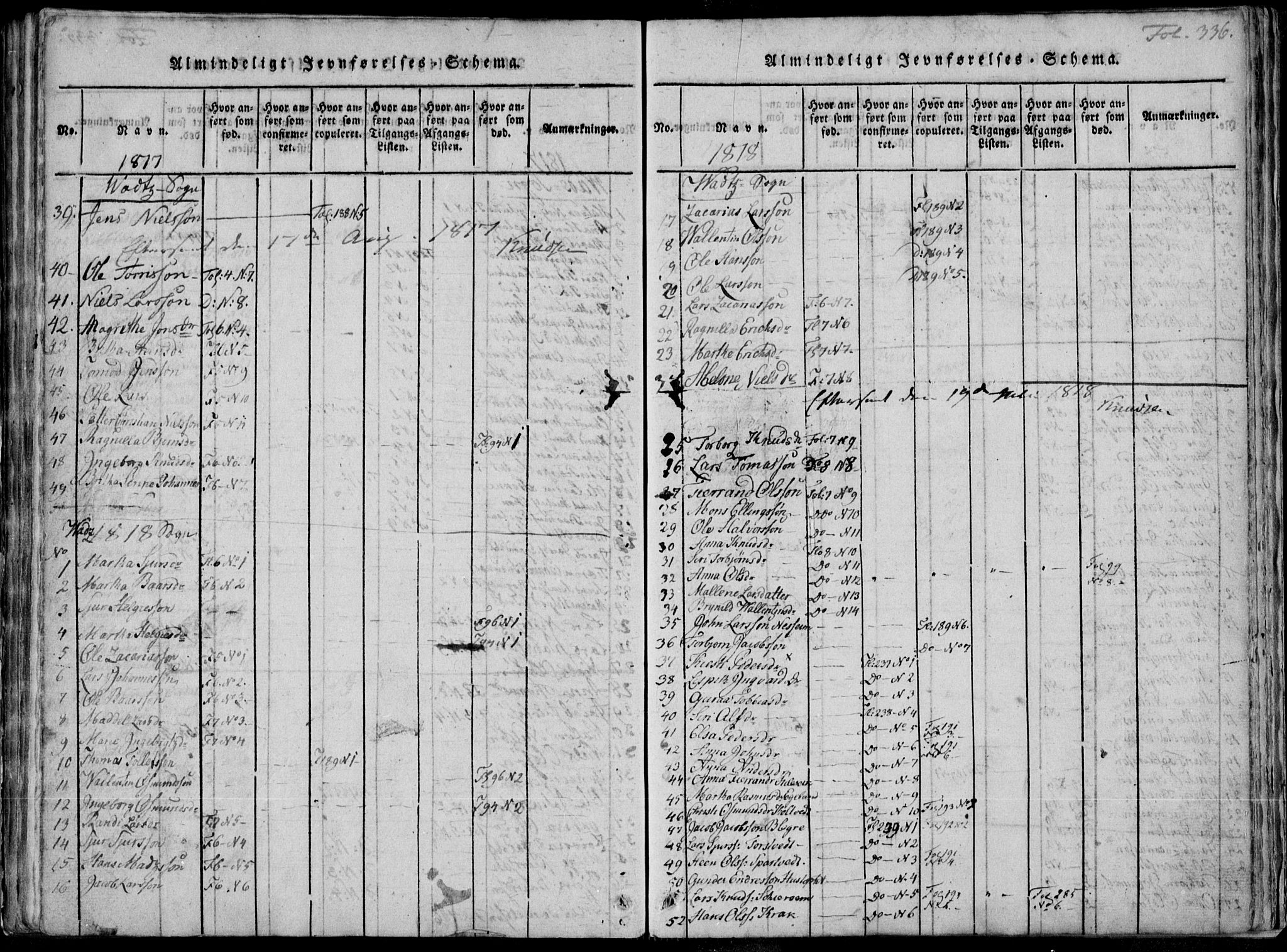 Skjold sokneprestkontor, AV/SAST-A-101847/H/Ha/Haa/L0004: Parish register (official) no. A 4 /2, 1815-1830, p. 336