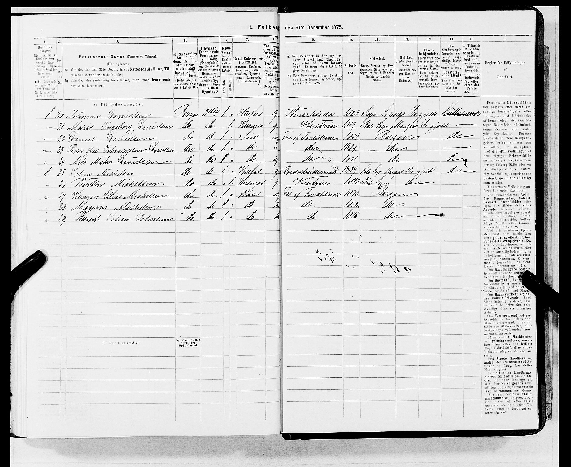 SAB, 1875 census for 1301 Bergen, 1875, p. 5676