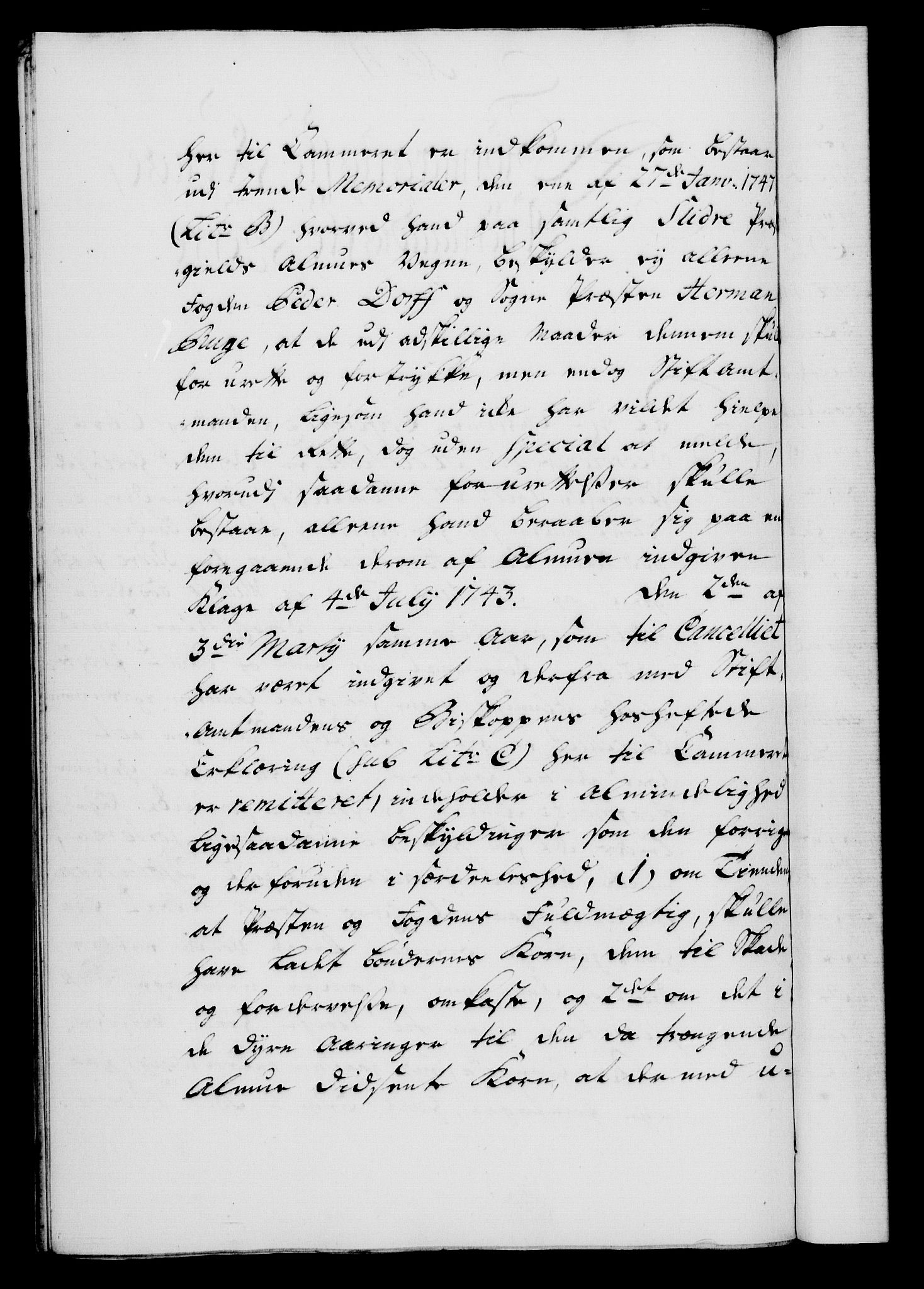 Rentekammeret, Kammerkanselliet, RA/EA-3111/G/Gf/Gfa/L0030: Norsk relasjons- og resolusjonsprotokoll (merket RK 52.30), 1748, p. 105