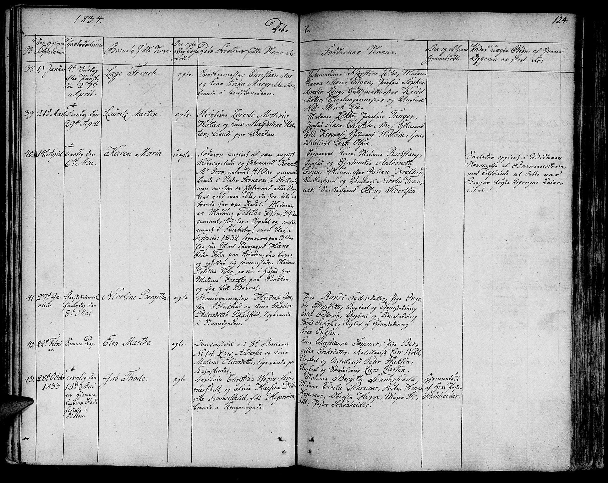 Ministerialprotokoller, klokkerbøker og fødselsregistre - Sør-Trøndelag, SAT/A-1456/602/L0108: Parish register (official) no. 602A06, 1821-1839, p. 124