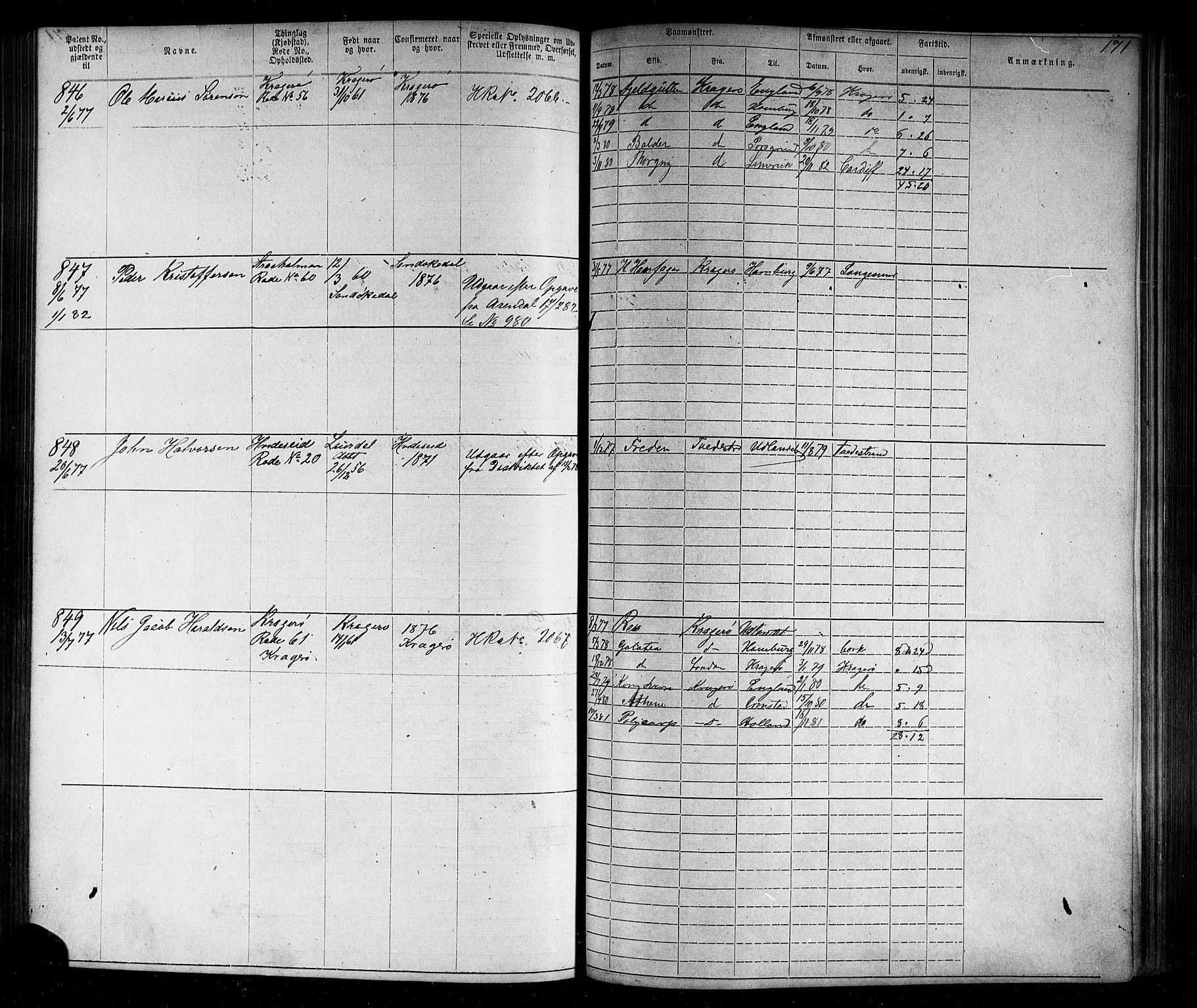 Kragerø innrulleringskontor, SAKO/A-830/F/Fb/L0002: Annotasjonsrulle, 1868-1892, p. 175