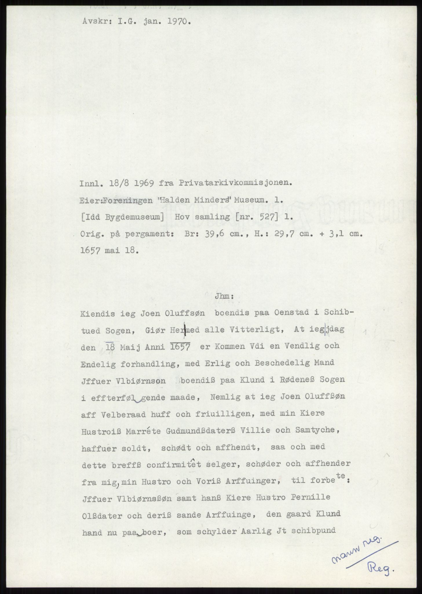 Samlinger til kildeutgivelse, Diplomavskriftsamlingen, RA/EA-4053/H/Ha, p. 302