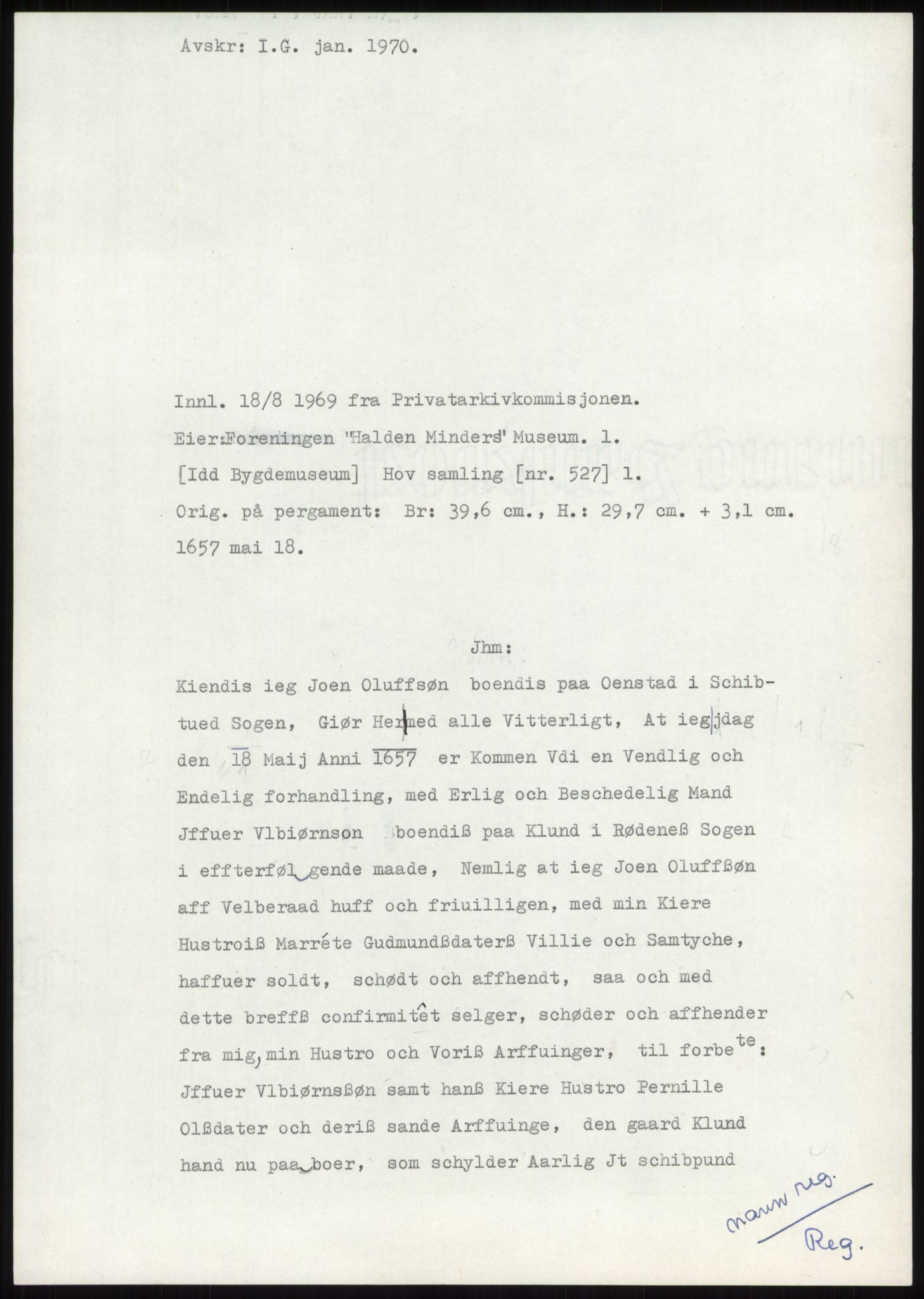 Samlinger til kildeutgivelse, Diplomavskriftsamlingen, AV/RA-EA-4053/H/Ha, p. 302