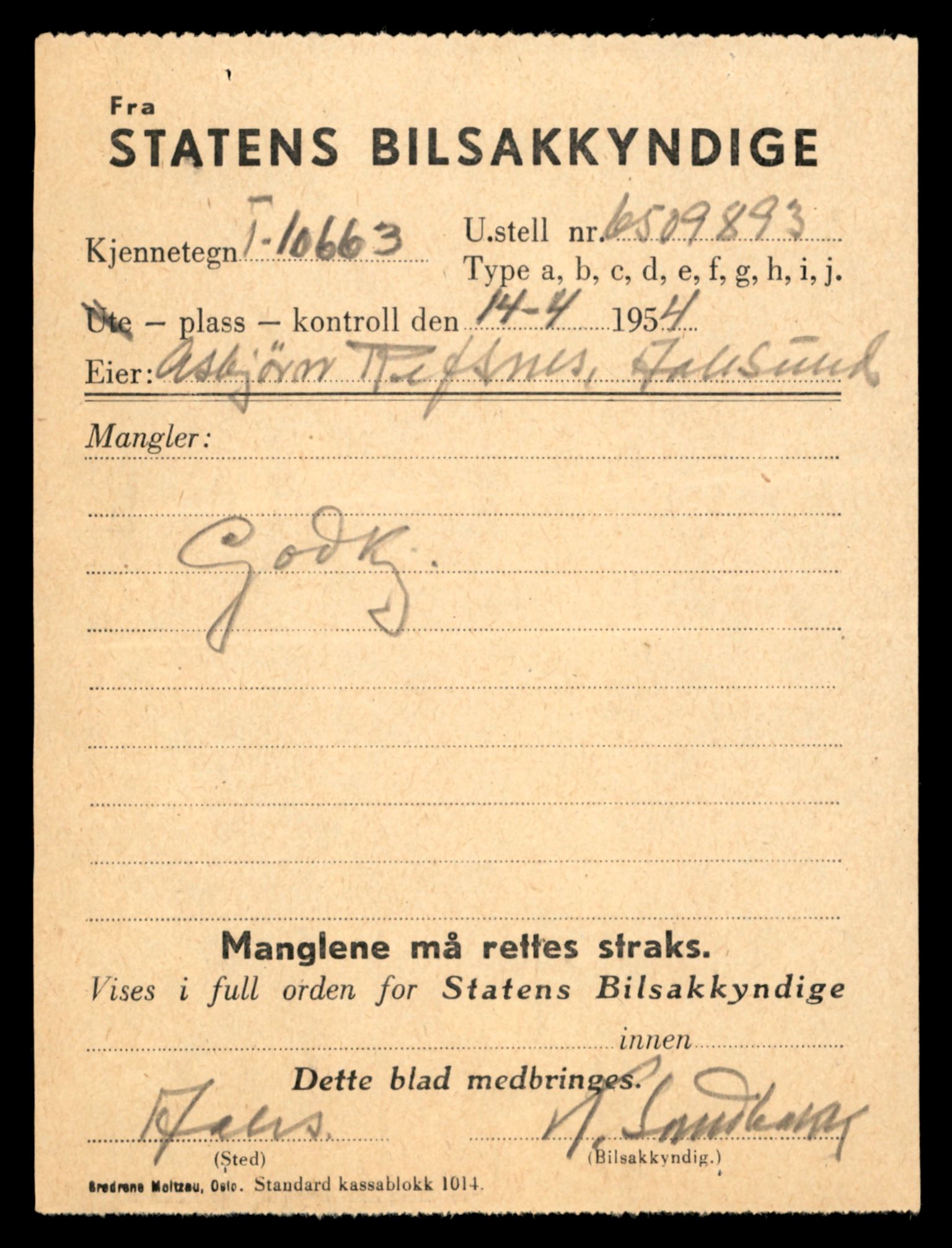 Møre og Romsdal vegkontor - Ålesund trafikkstasjon, AV/SAT-A-4099/F/Fe/L0022: Registreringskort for kjøretøy T 10584 - T 10694, 1927-1998, p. 2213