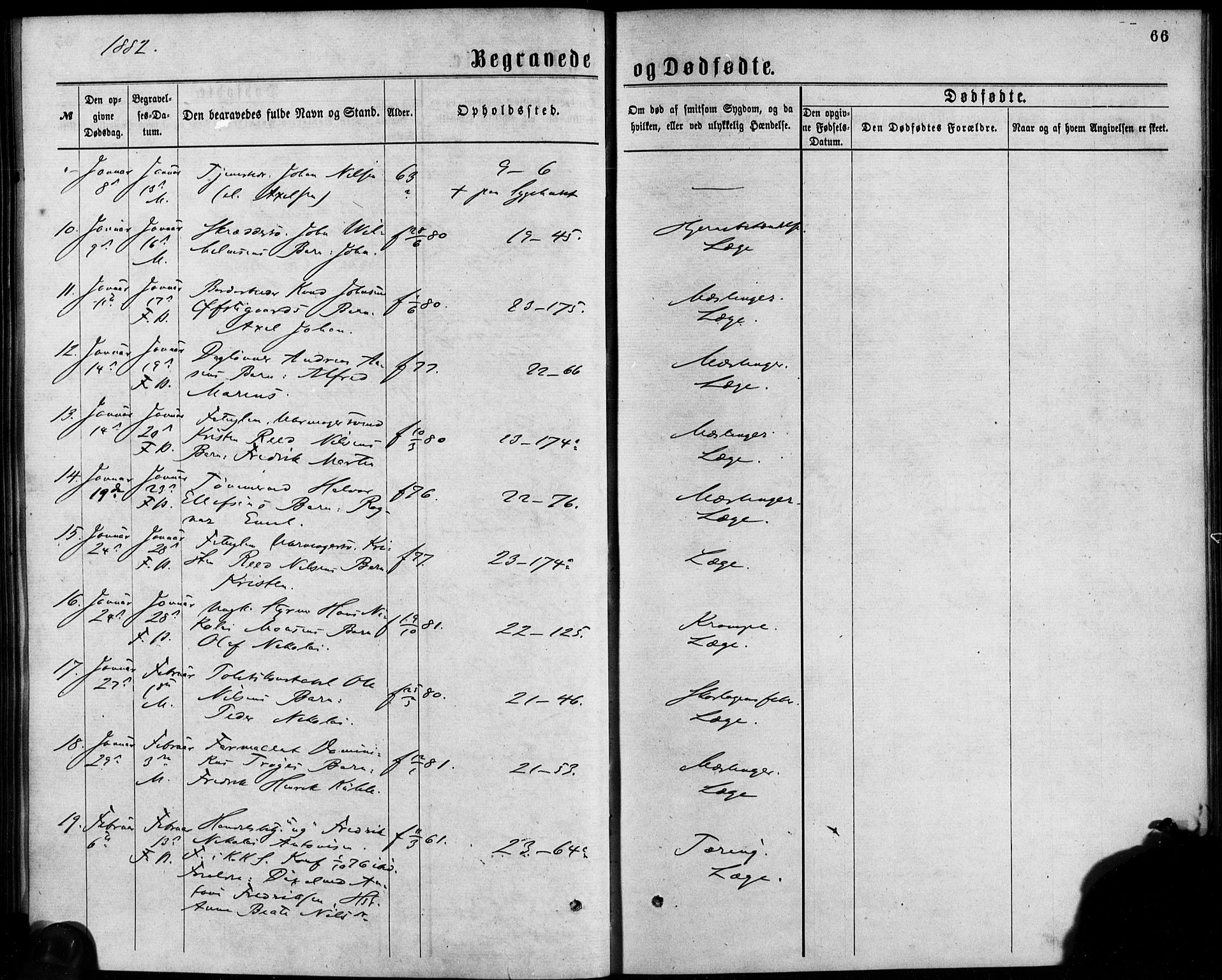 Korskirken sokneprestembete, AV/SAB-A-76101/H/Haa/L0046: Parish register (official) no. E 4, 1875-1883, p. 66