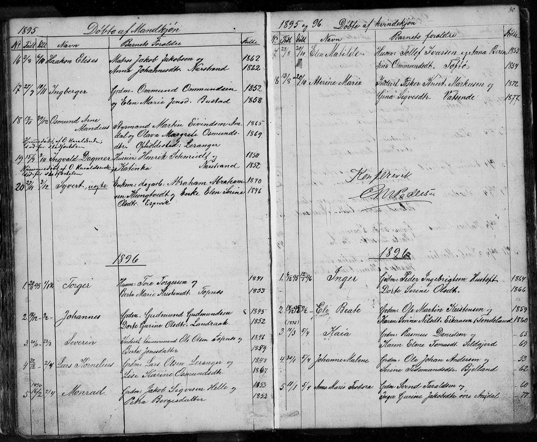 Nedstrand sokneprestkontor, SAST/A-101841/01/V: Parish register (copy) no. B 3, 1848-1933, p. 80