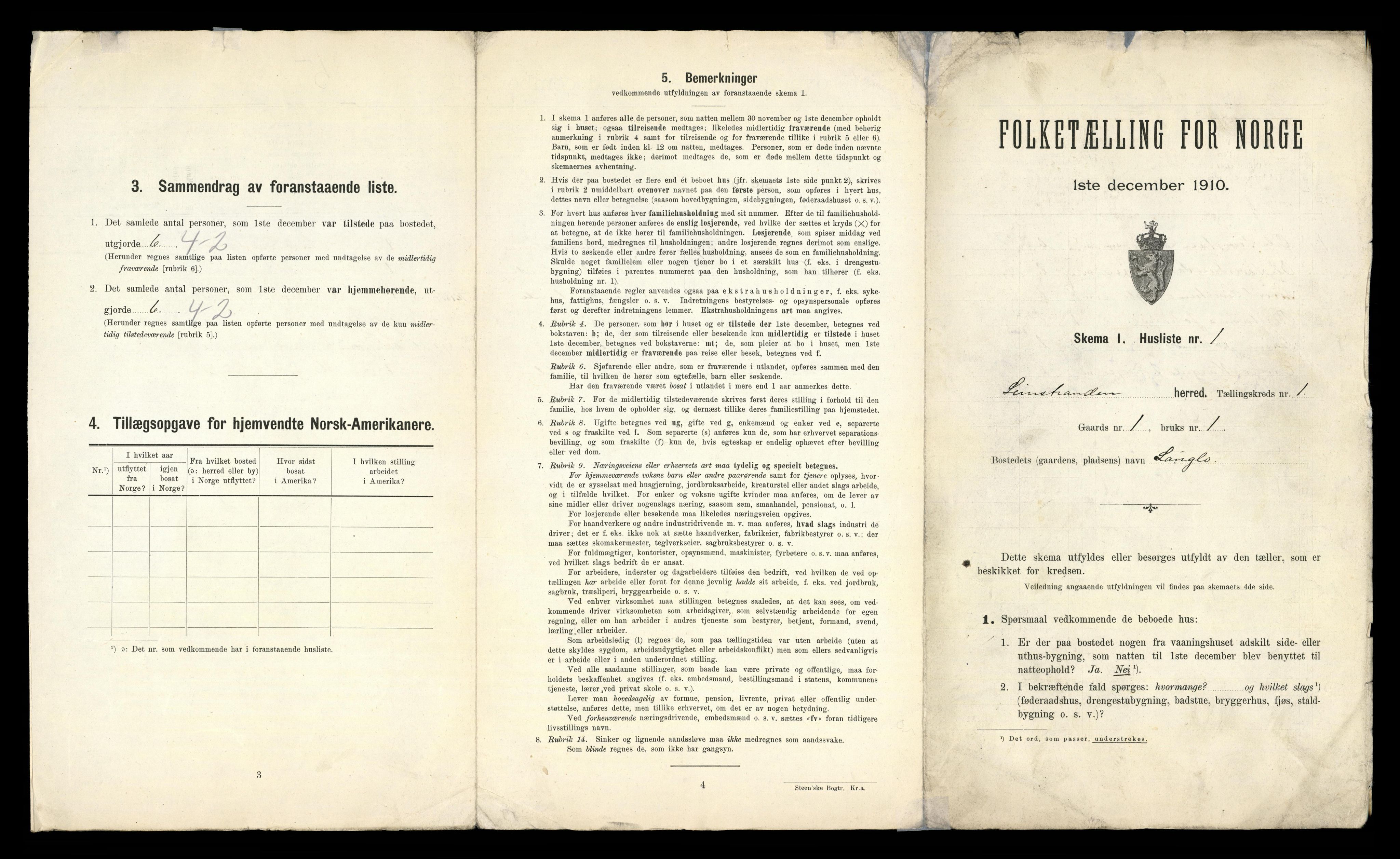 RA, 1910 census for Leinstrand, 1910, p. 19