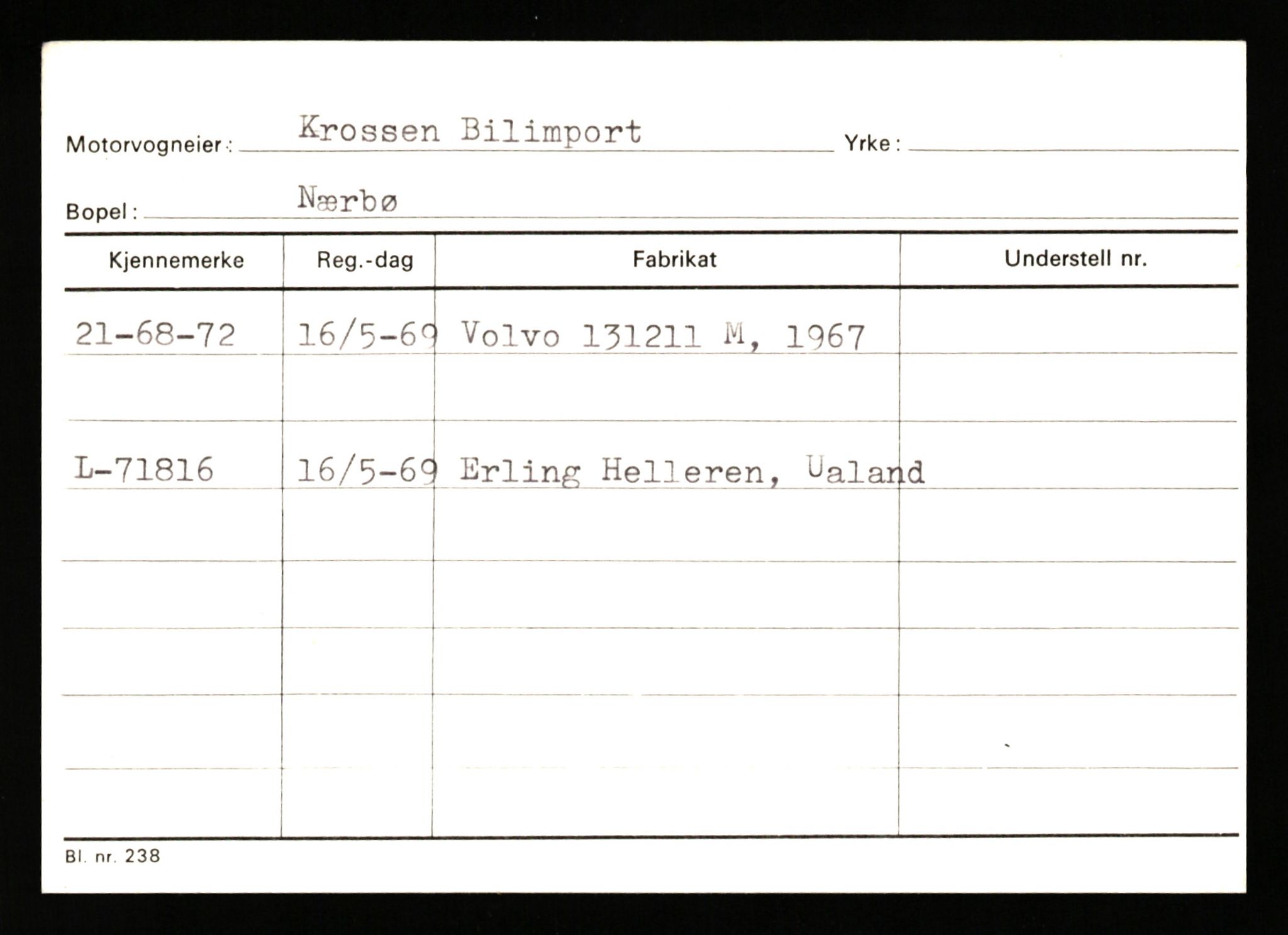 Stavanger trafikkstasjon, AV/SAST-A-101942/0/G/L0010: Registreringsnummer: 130000 - 239953, 1930-1971, p. 2639