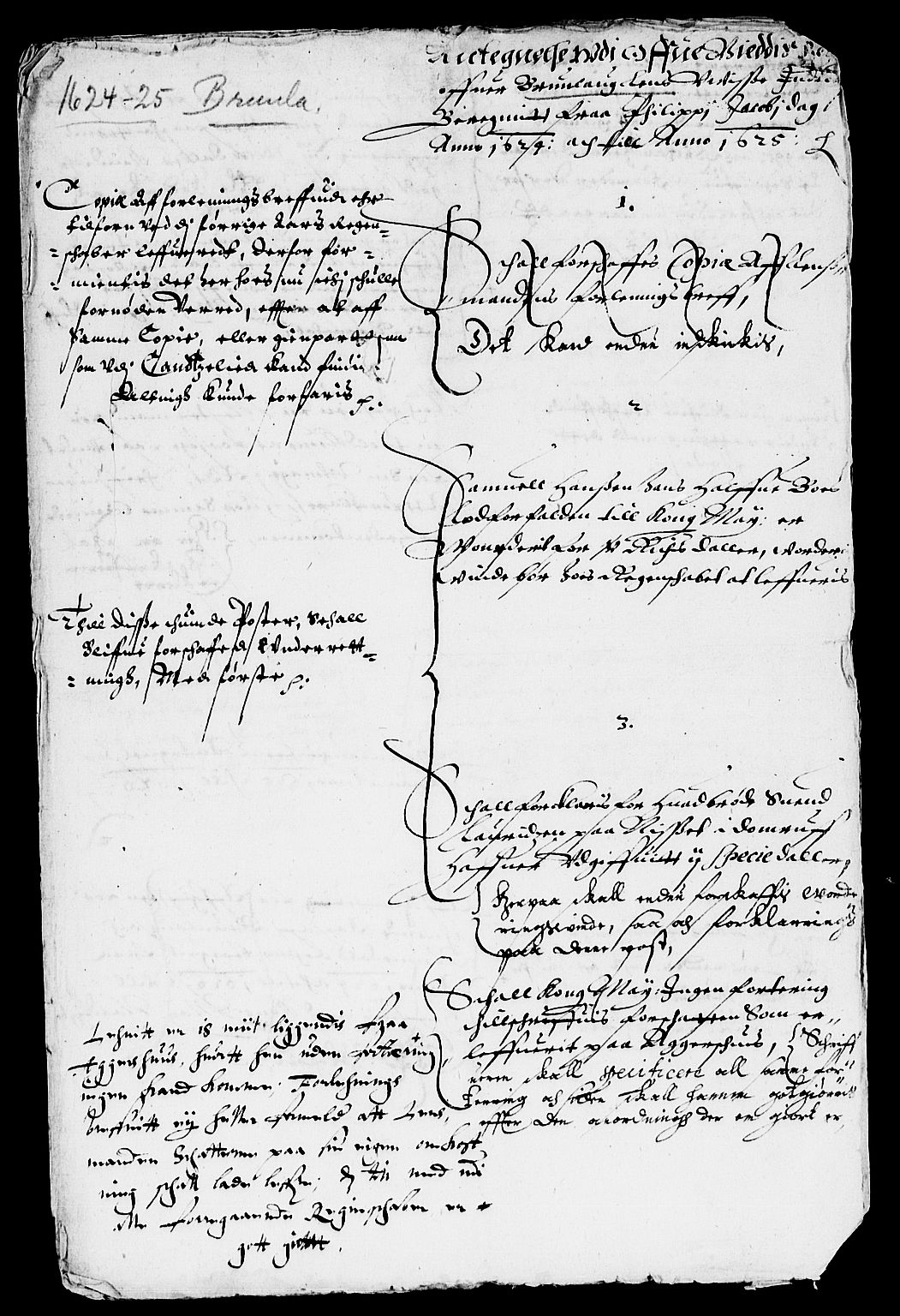 Rentekammeret inntil 1814, Reviderte regnskaper, Lensregnskaper, AV/RA-EA-5023/R/Rb/Rbl/L0002: Brunla len med Numedal len til 1628,  Sandsvær len 1626-28 og Eiker len 1626-37, 1626-1629