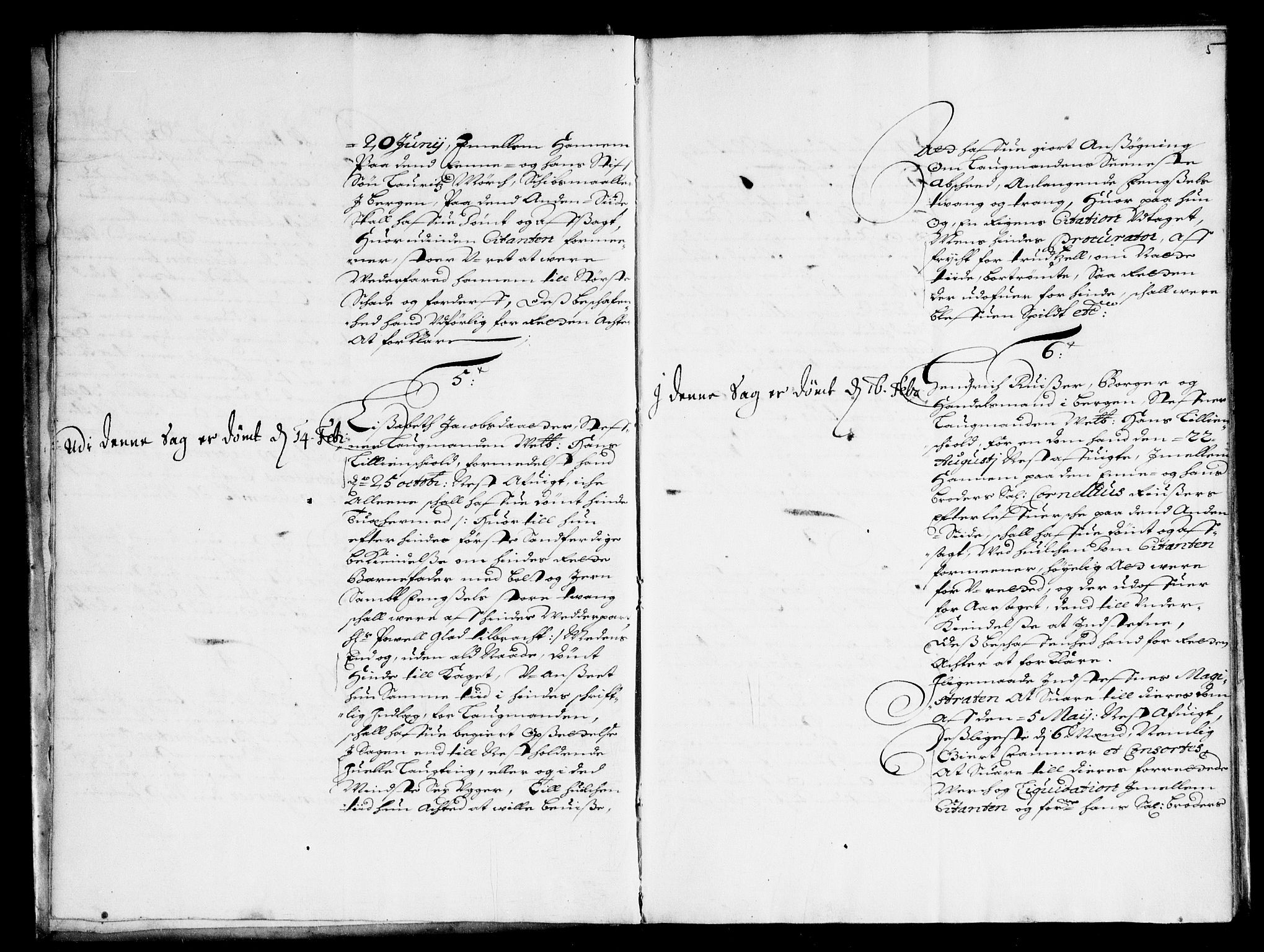 Overhoffretten 1667-1797, AV/RA-EA-2884/Ad/L0244: Ekstraktprotokoll, 1682, p. 4-5